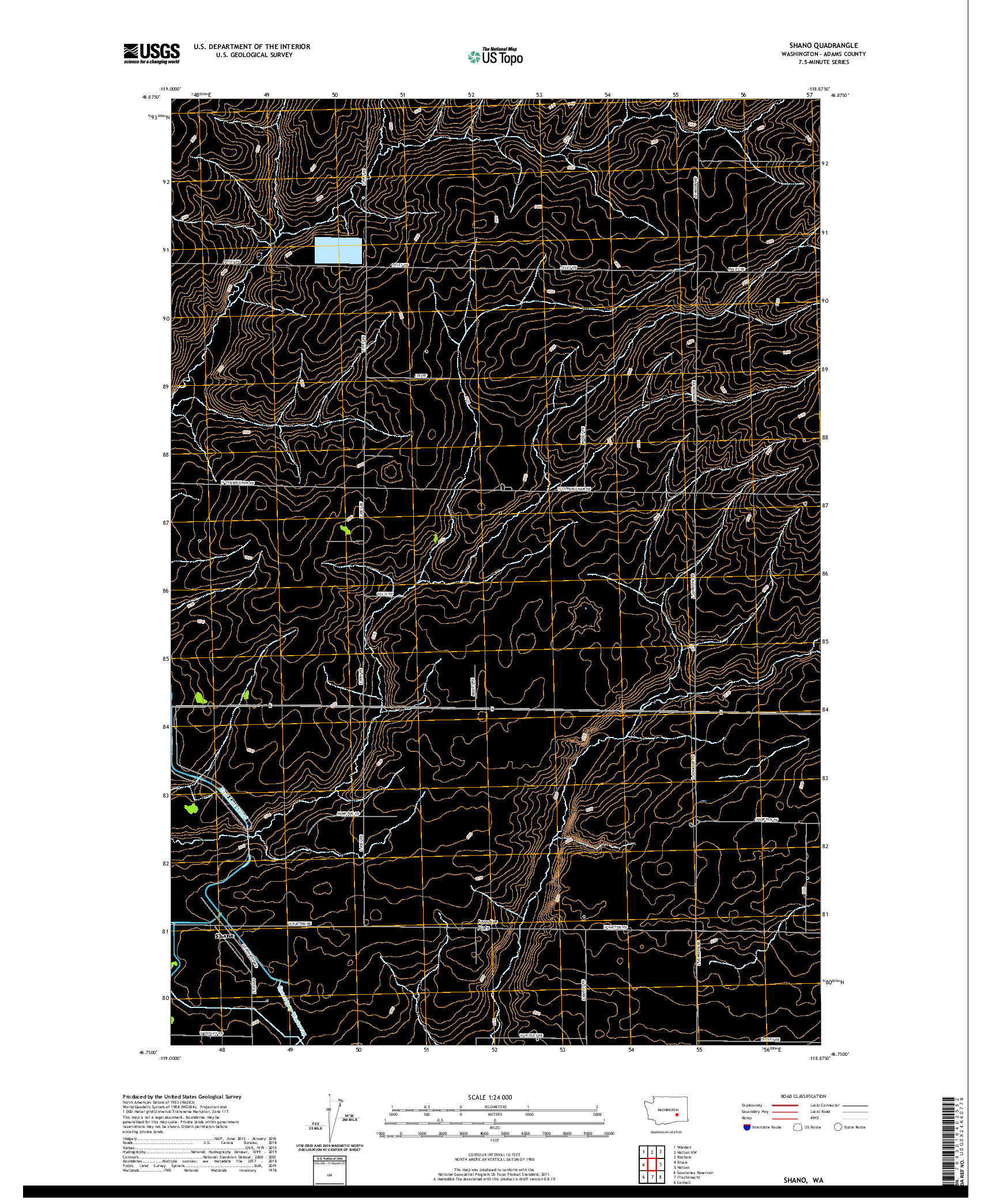 USGS US TOPO 7.5-MINUTE MAP FOR SHANO, WA 2020