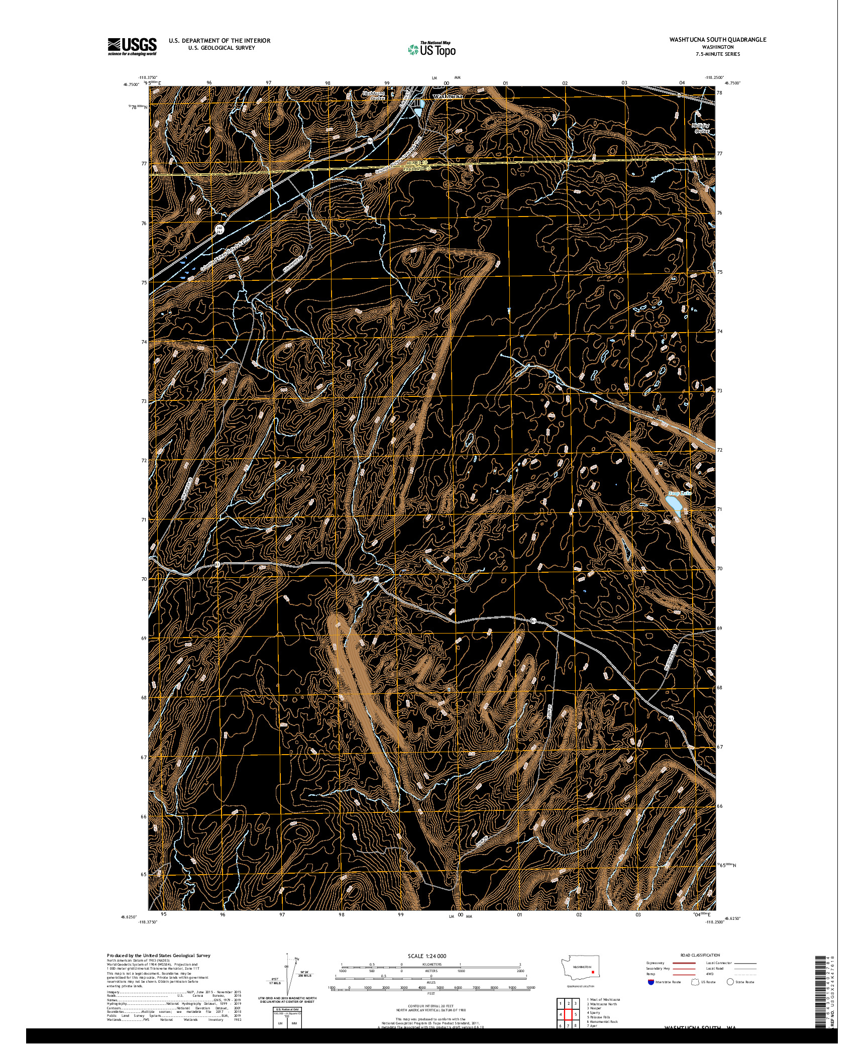 USGS US TOPO 7.5-MINUTE MAP FOR WASHTUCNA SOUTH, WA 2020