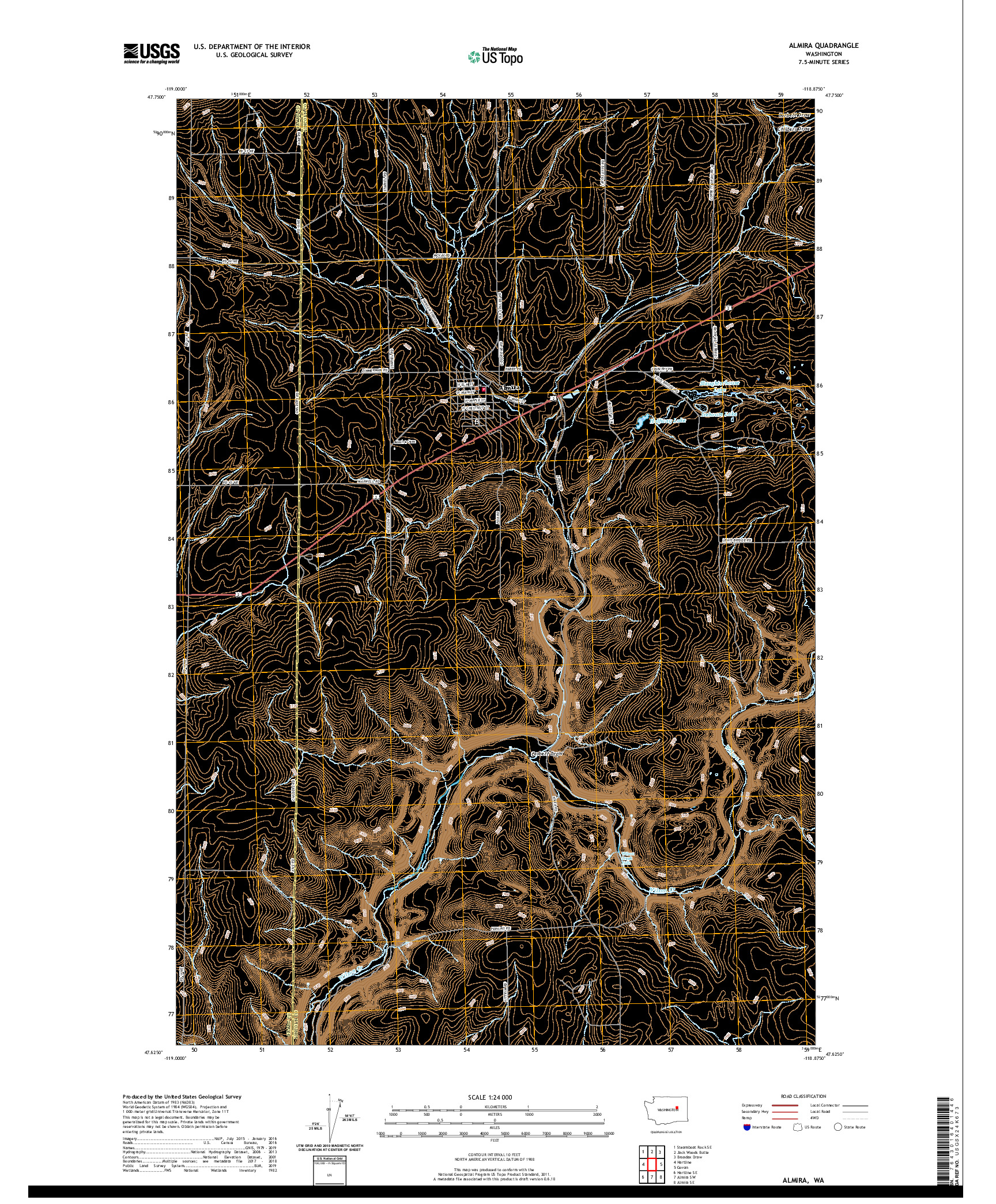 USGS US TOPO 7.5-MINUTE MAP FOR ALMIRA, WA 2020