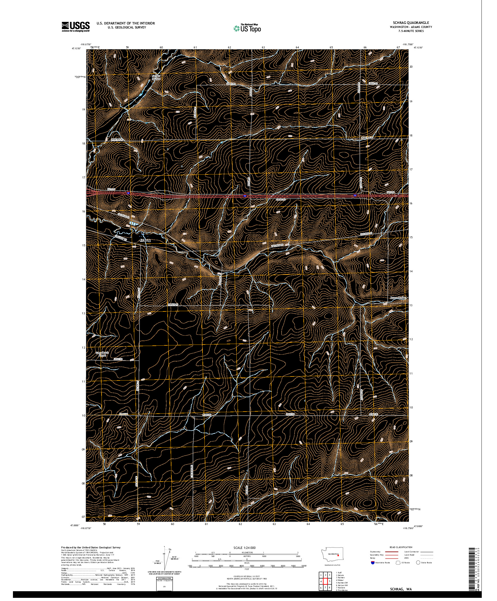 USGS US TOPO 7.5-MINUTE MAP FOR SCHRAG, WA 2020