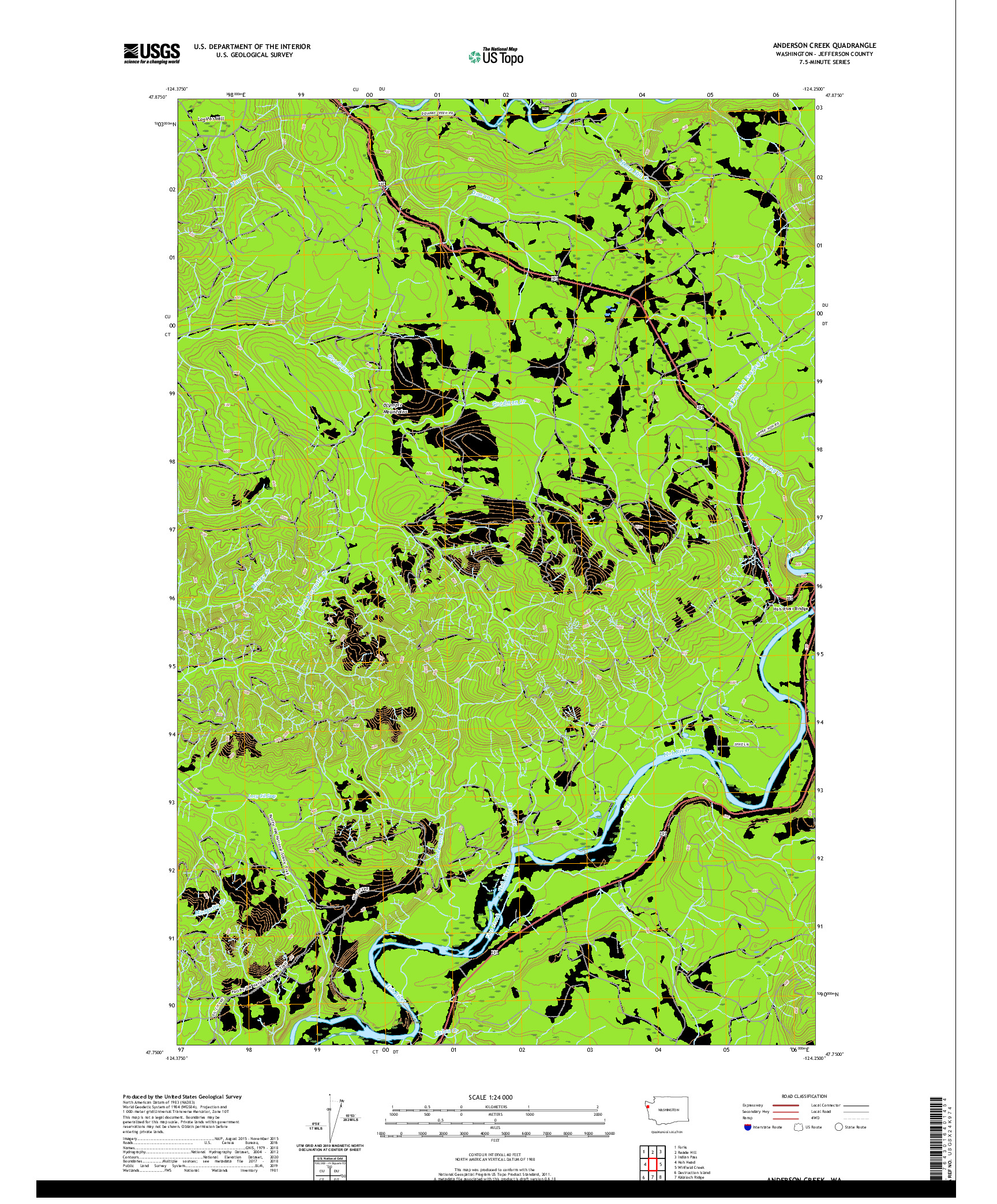 USGS US TOPO 7.5-MINUTE MAP FOR ANDERSON CREEK, WA 2020