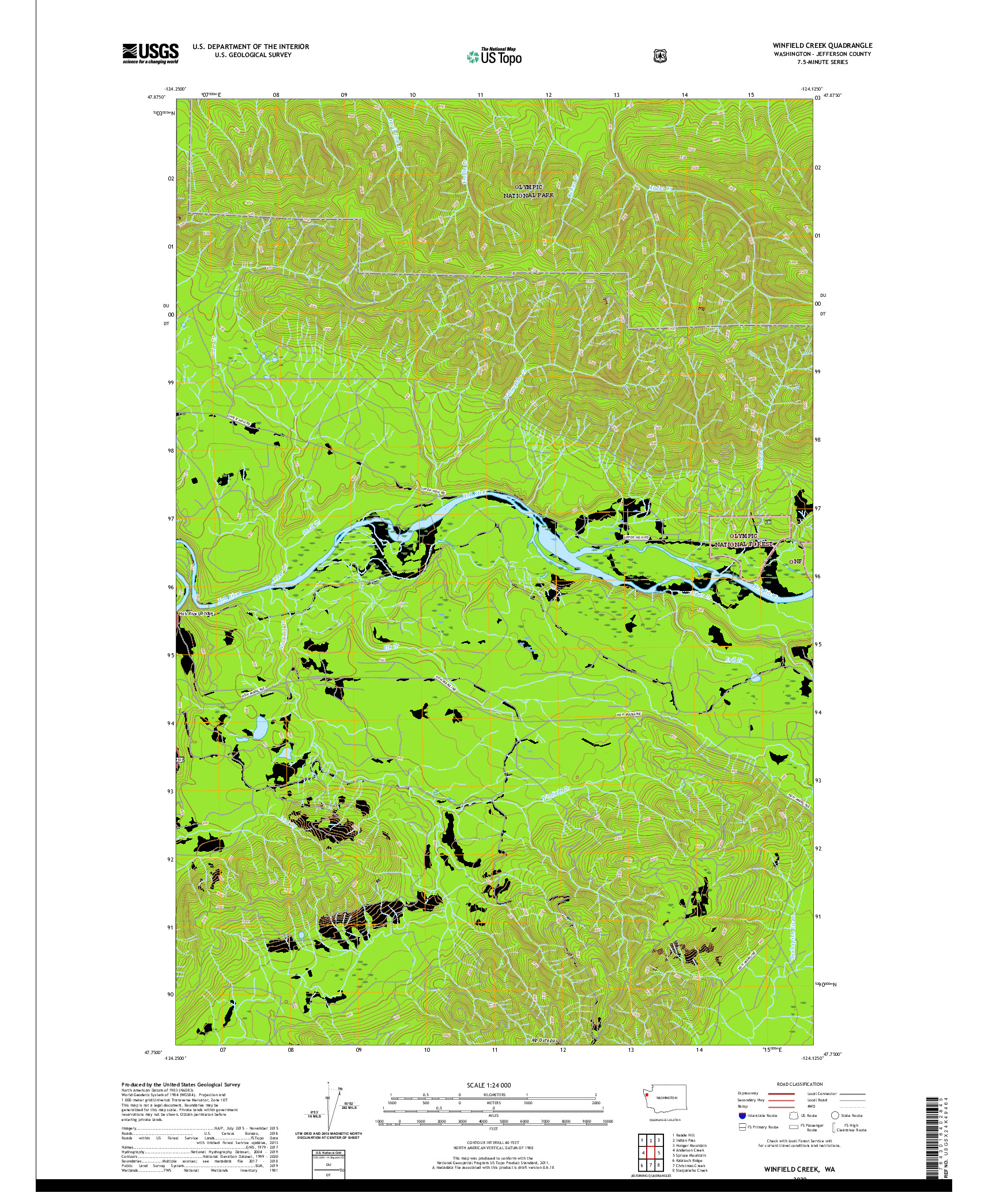 USGS US TOPO 7.5-MINUTE MAP FOR WINFIELD CREEK, WA 2020