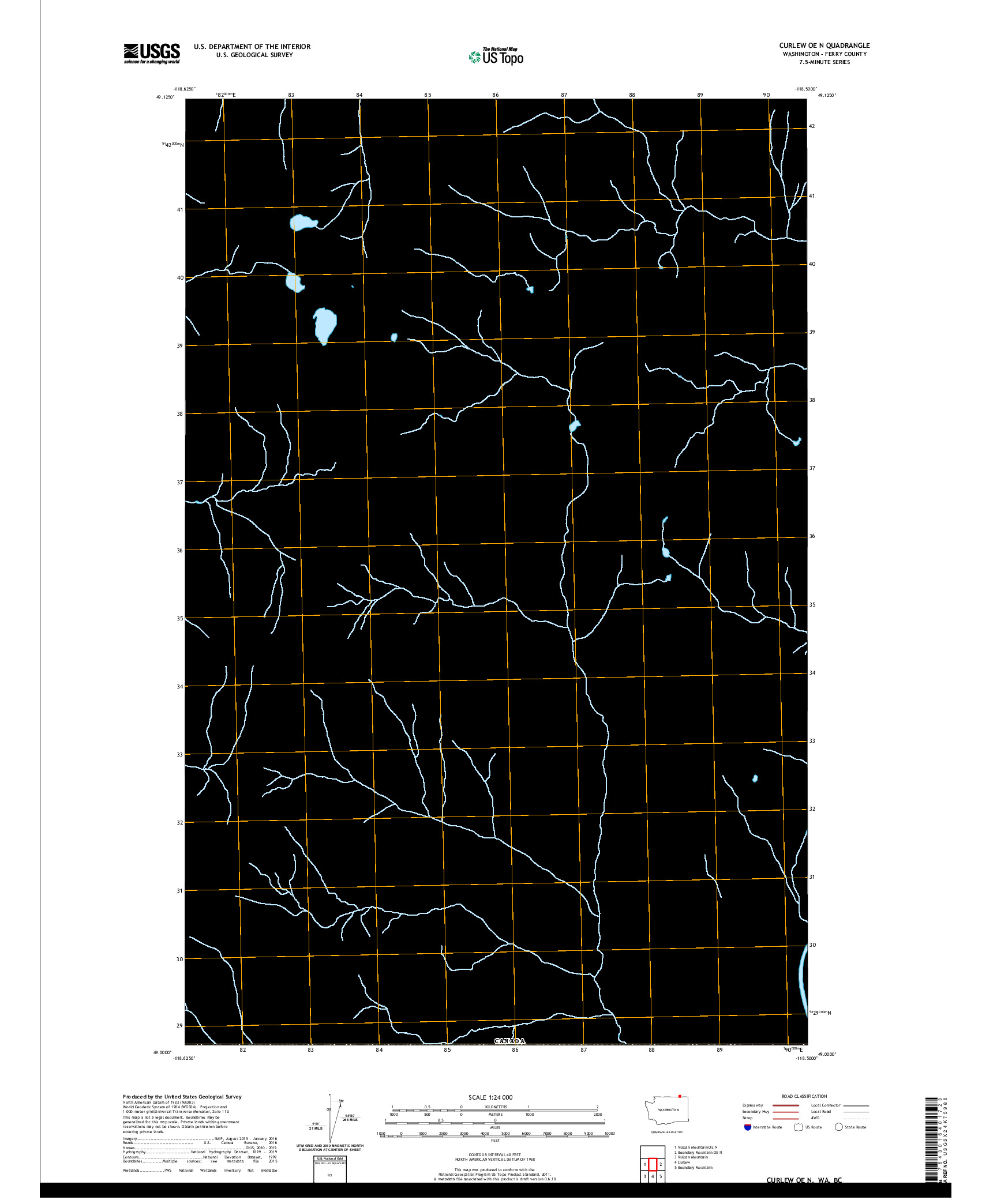 USGS US TOPO 7.5-MINUTE MAP FOR CURLEW OE N, WA,BC 2020