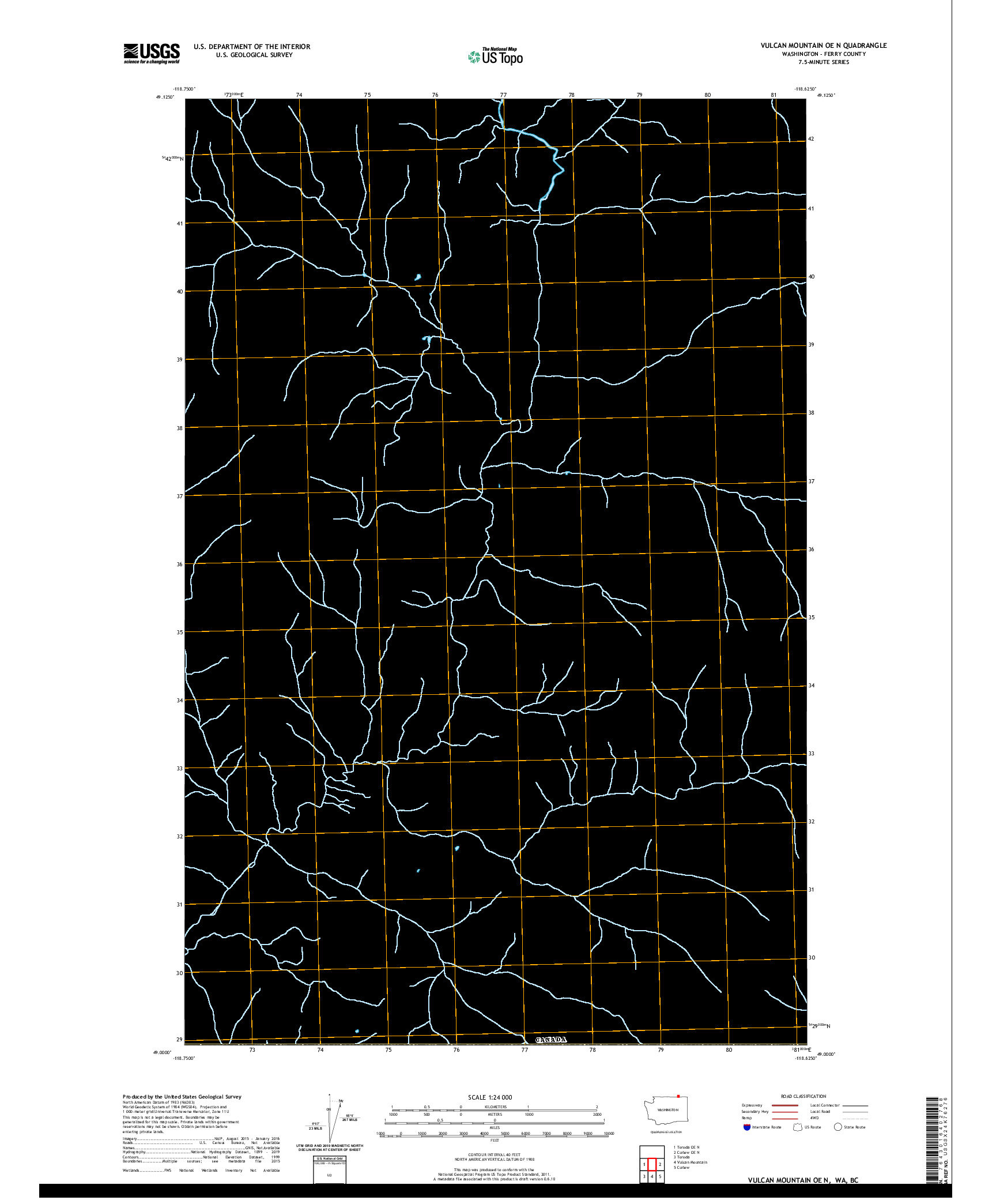 USGS US TOPO 7.5-MINUTE MAP FOR VULCAN MOUNTAIN OE N, WA,BC 2020