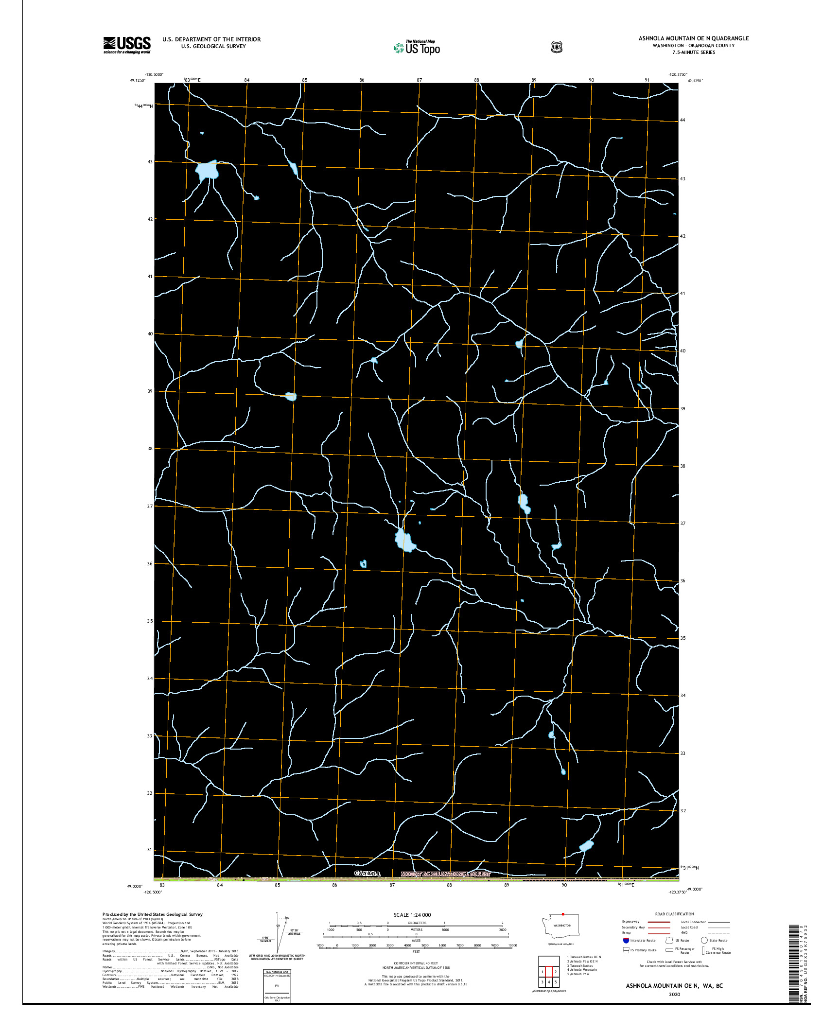 USGS US TOPO 7.5-MINUTE MAP FOR ASHNOLA MOUNTAIN OE N, WA,BC 2020