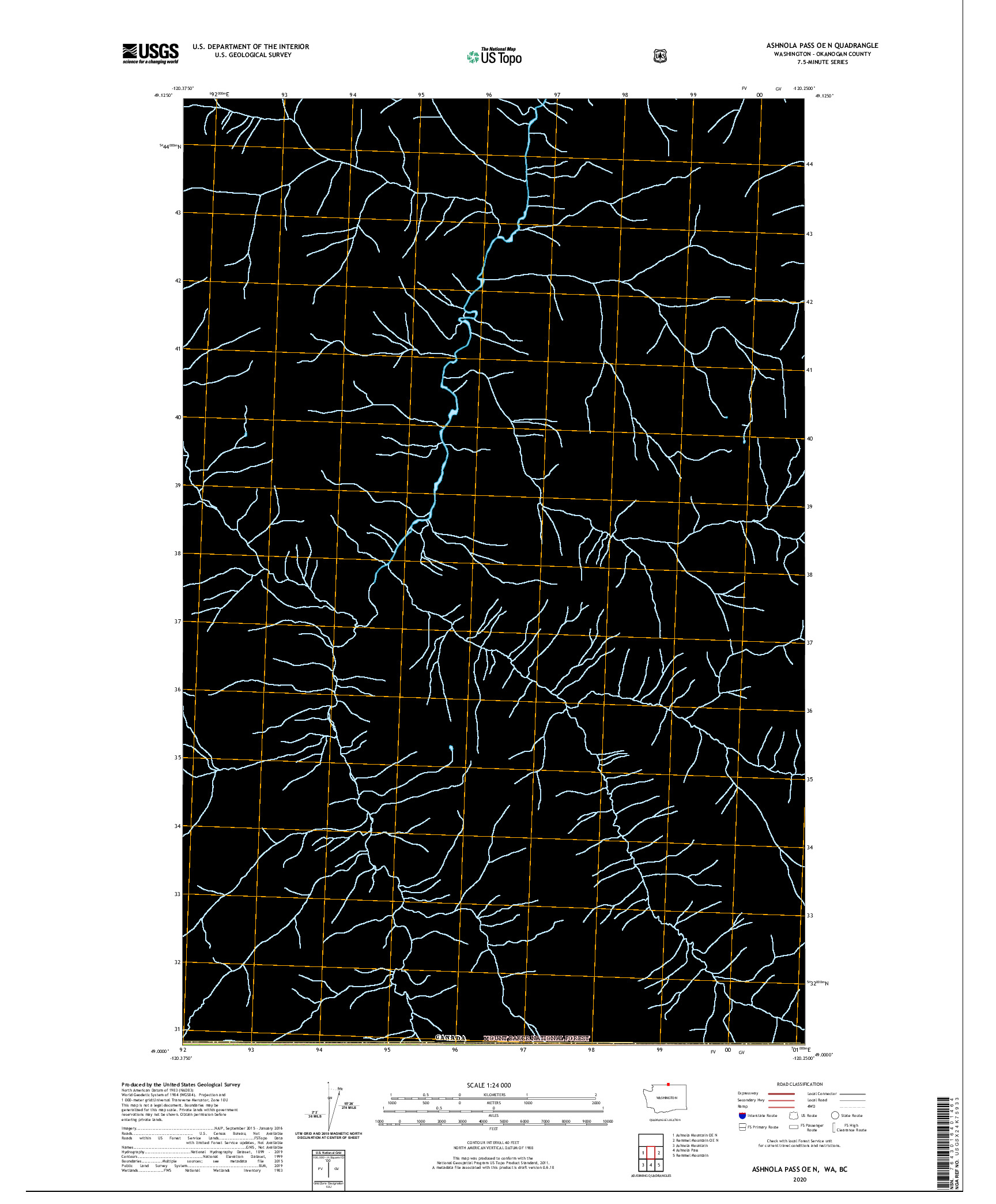 USGS US TOPO 7.5-MINUTE MAP FOR ASHNOLA PASS OE N, WA,BC 2020