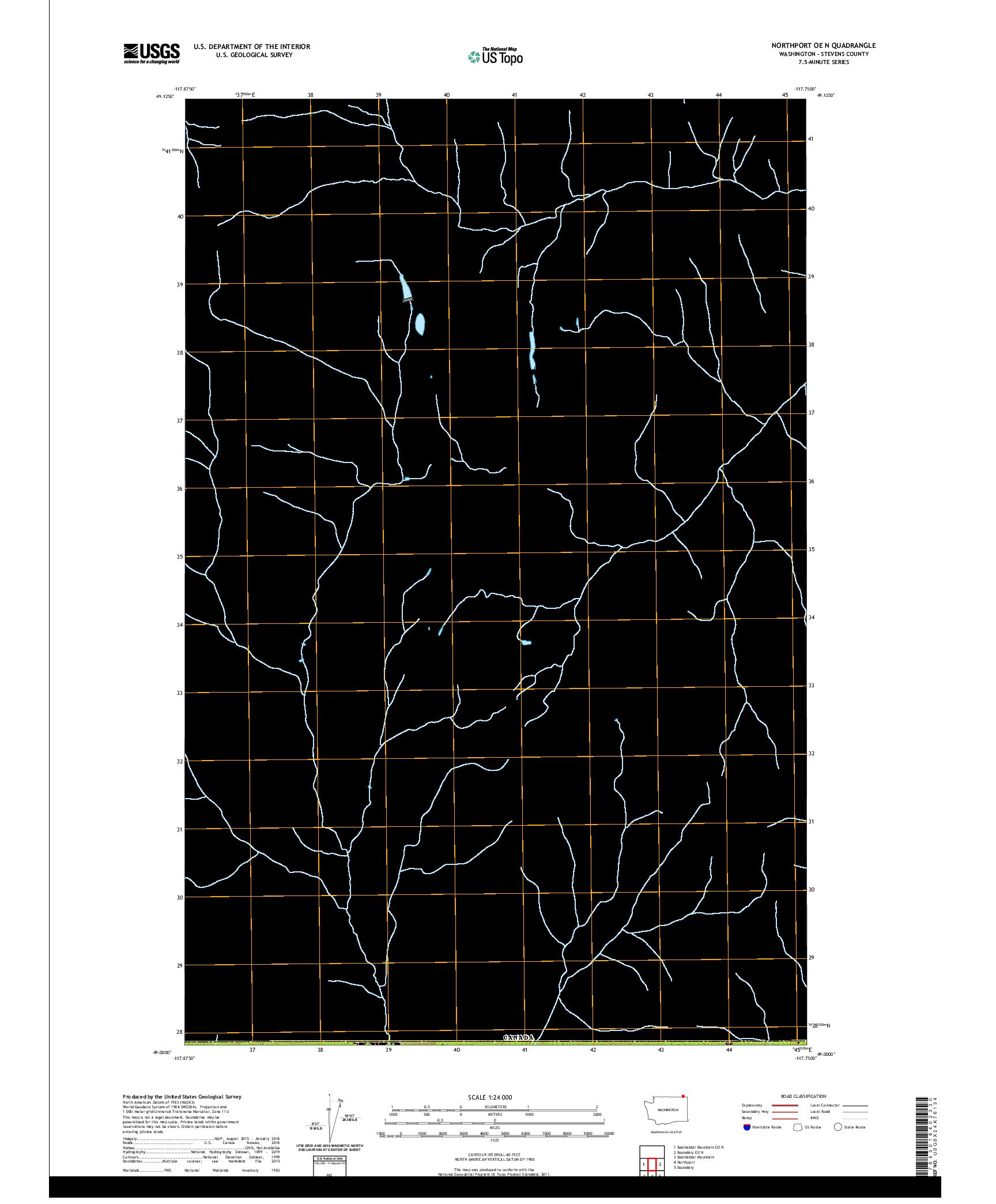 USGS US TOPO 7.5-MINUTE MAP FOR NORTHPORT OE N, WA,BC 2020