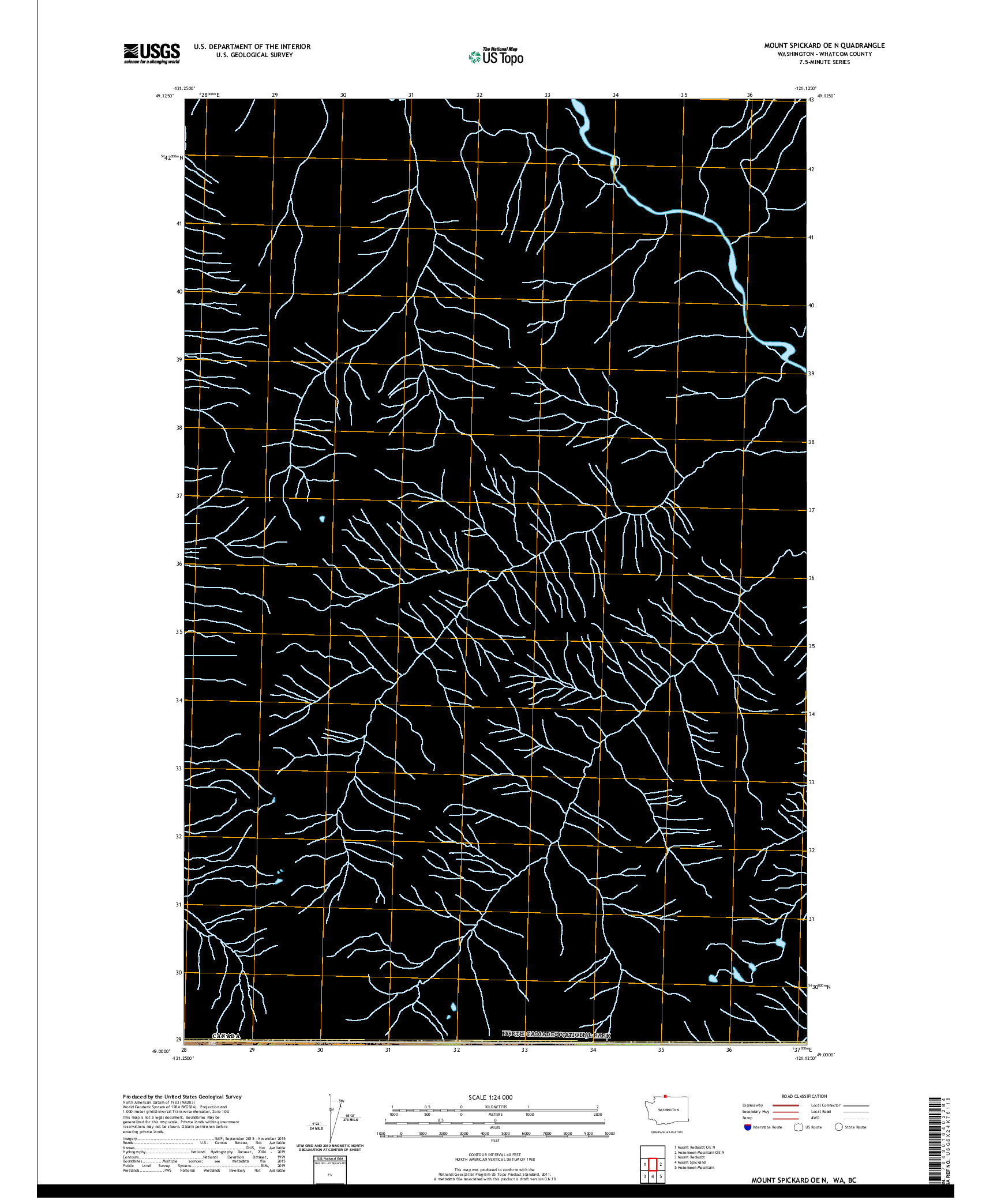 USGS US TOPO 7.5-MINUTE MAP FOR MOUNT SPICKARD OE N, WA,BC 2020