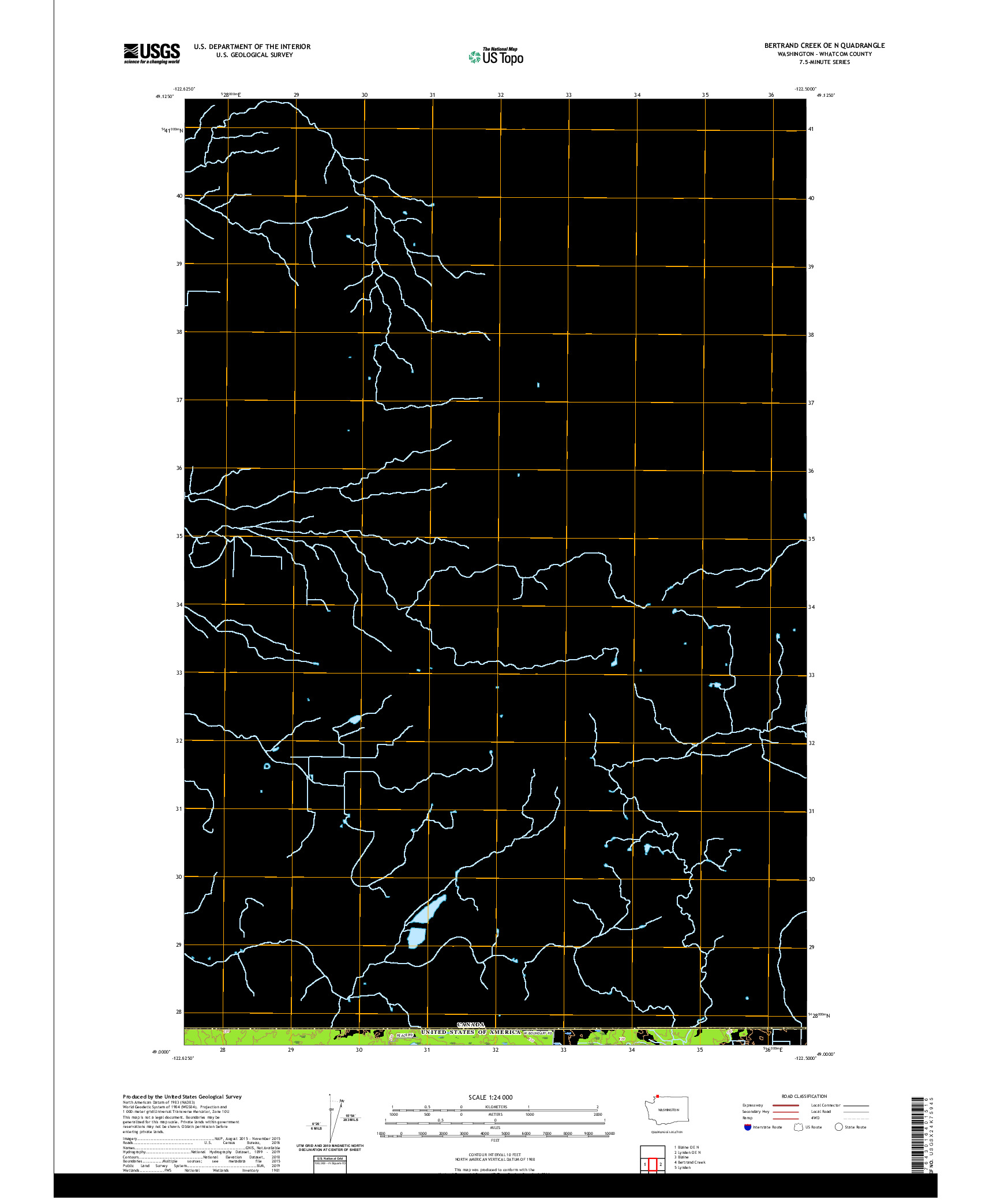 USGS US TOPO 7.5-MINUTE MAP FOR BERTRAND CREEK OE N, WA,BC 2020