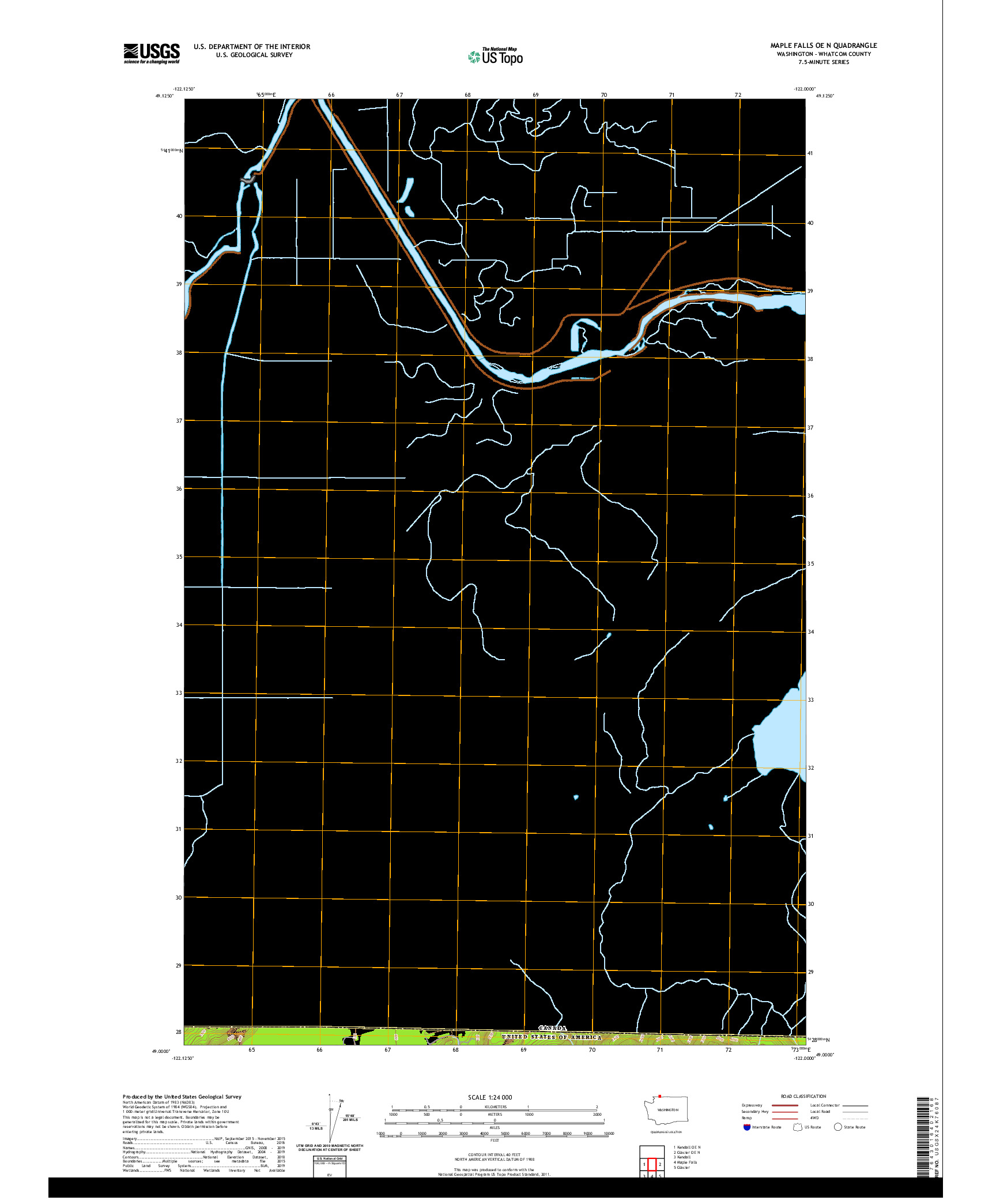 USGS US TOPO 7.5-MINUTE MAP FOR MAPLE FALLS OE N, WA,BC 2020