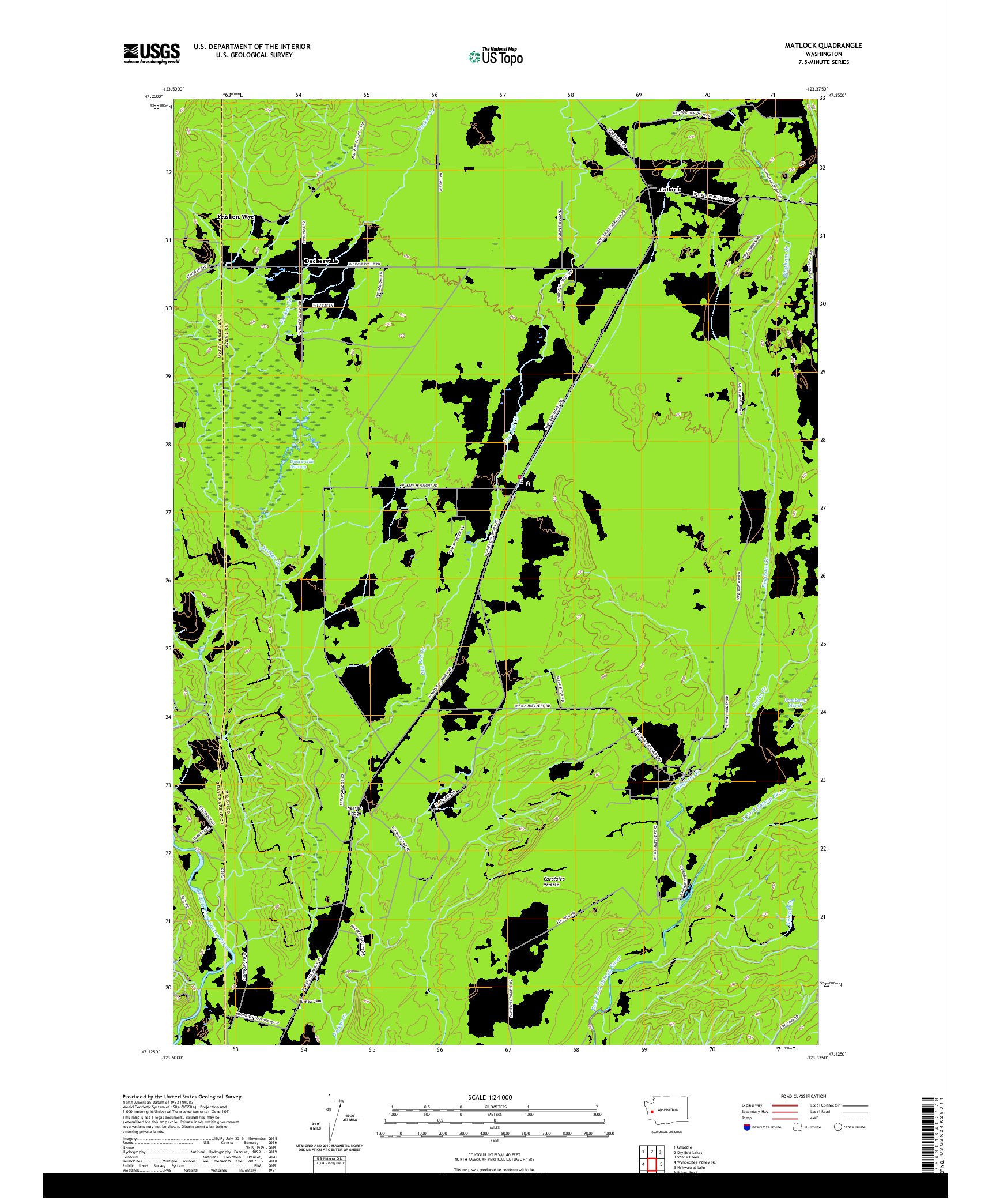 USGS US TOPO 7.5-MINUTE MAP FOR MATLOCK, WA 2020