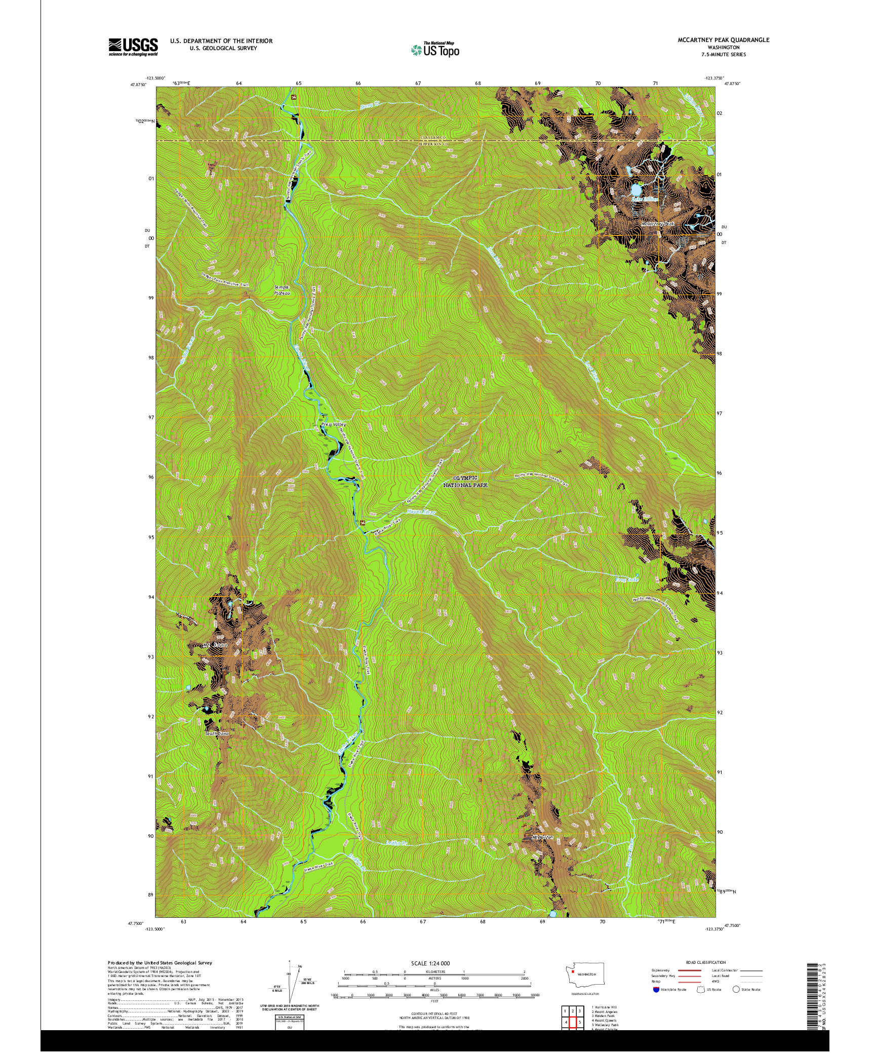 USGS US TOPO 7.5-MINUTE MAP FOR MCCARTNEY PEAK, WA 2020
