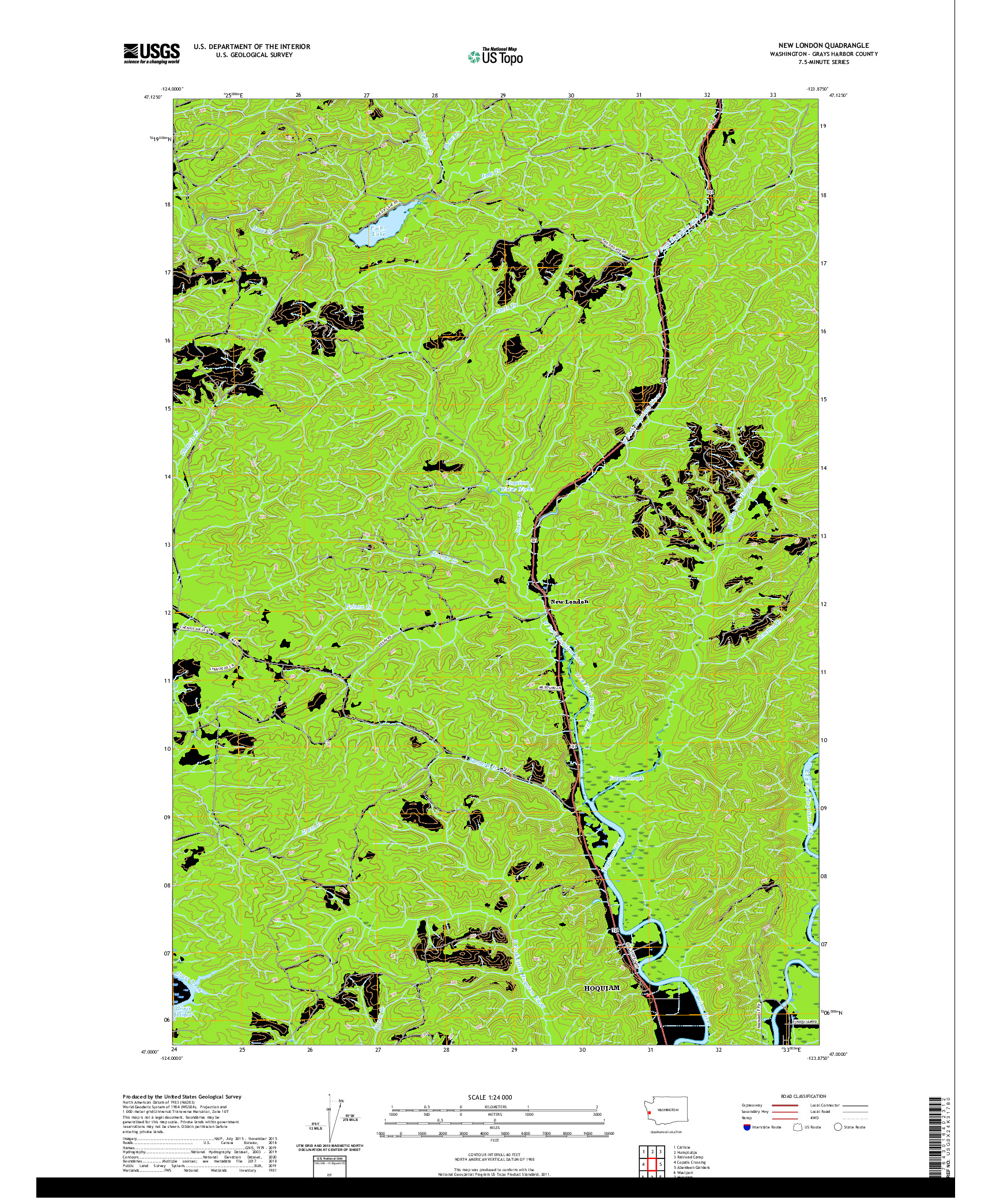 USGS US TOPO 7.5-MINUTE MAP FOR NEW LONDON, WA 2020