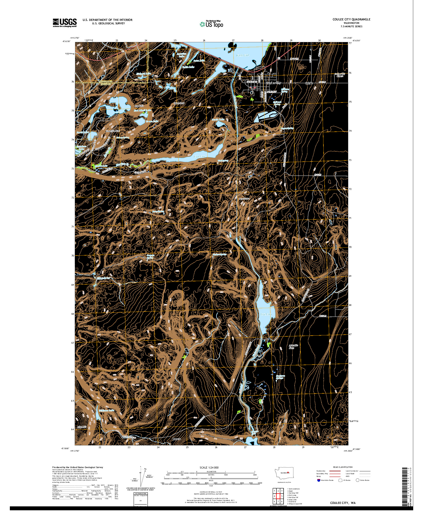 USGS US TOPO 7.5-MINUTE MAP FOR COULEE CITY, WA 2020