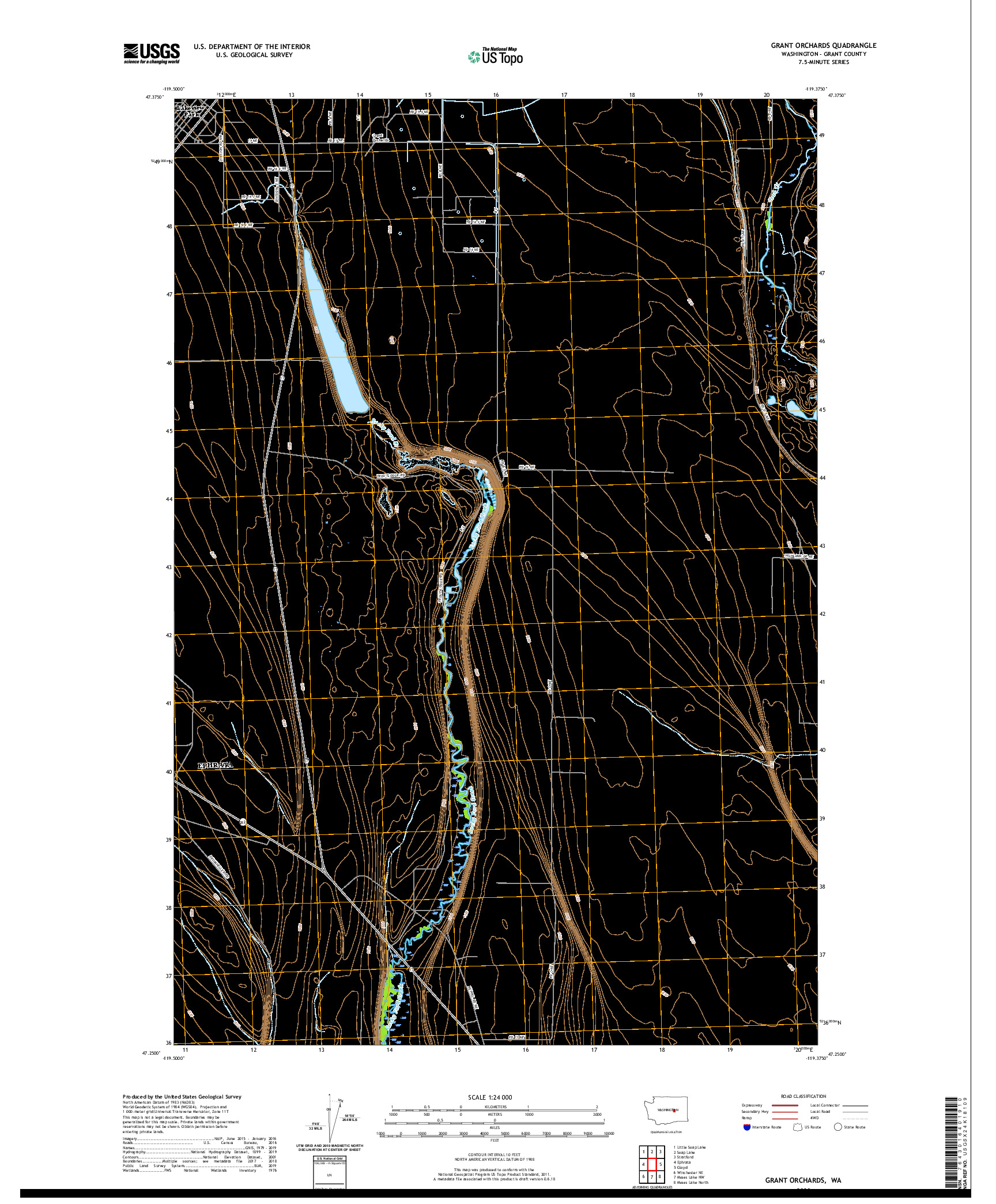 USGS US TOPO 7.5-MINUTE MAP FOR GRANT ORCHARDS, WA 2020