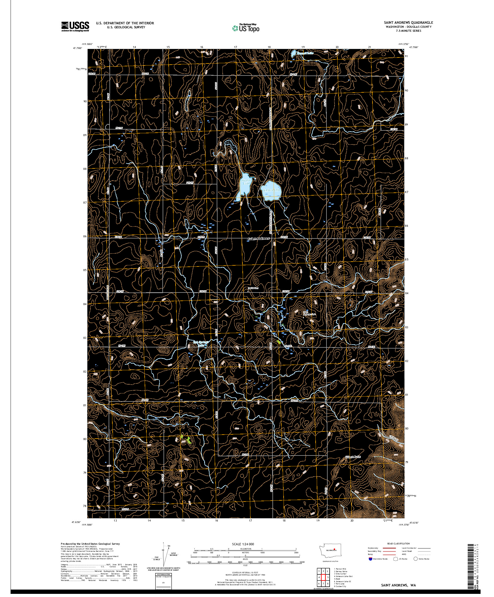 USGS US TOPO 7.5-MINUTE MAP FOR SAINT ANDREWS, WA 2020