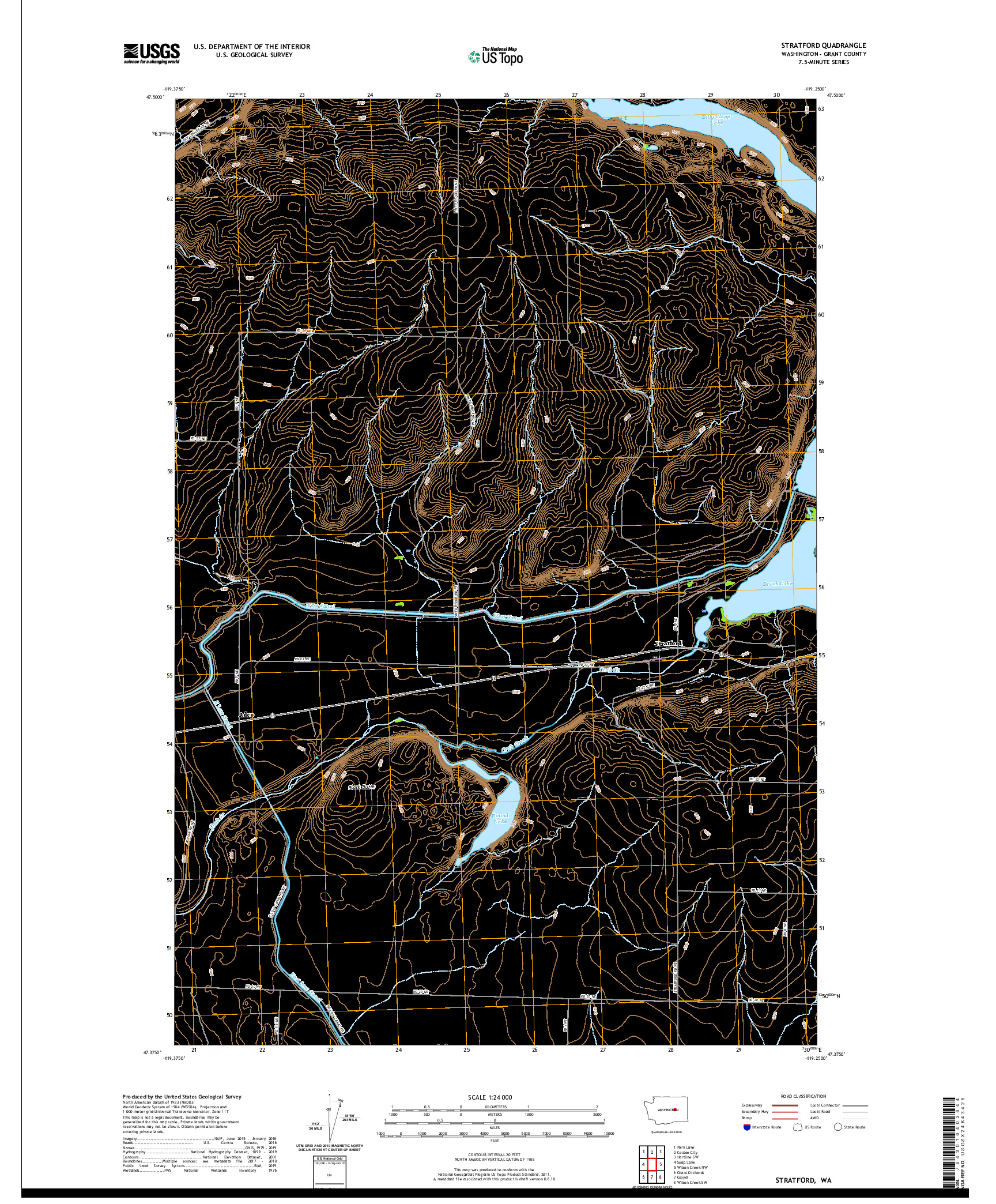 USGS US TOPO 7.5-MINUTE MAP FOR STRATFORD, WA 2020