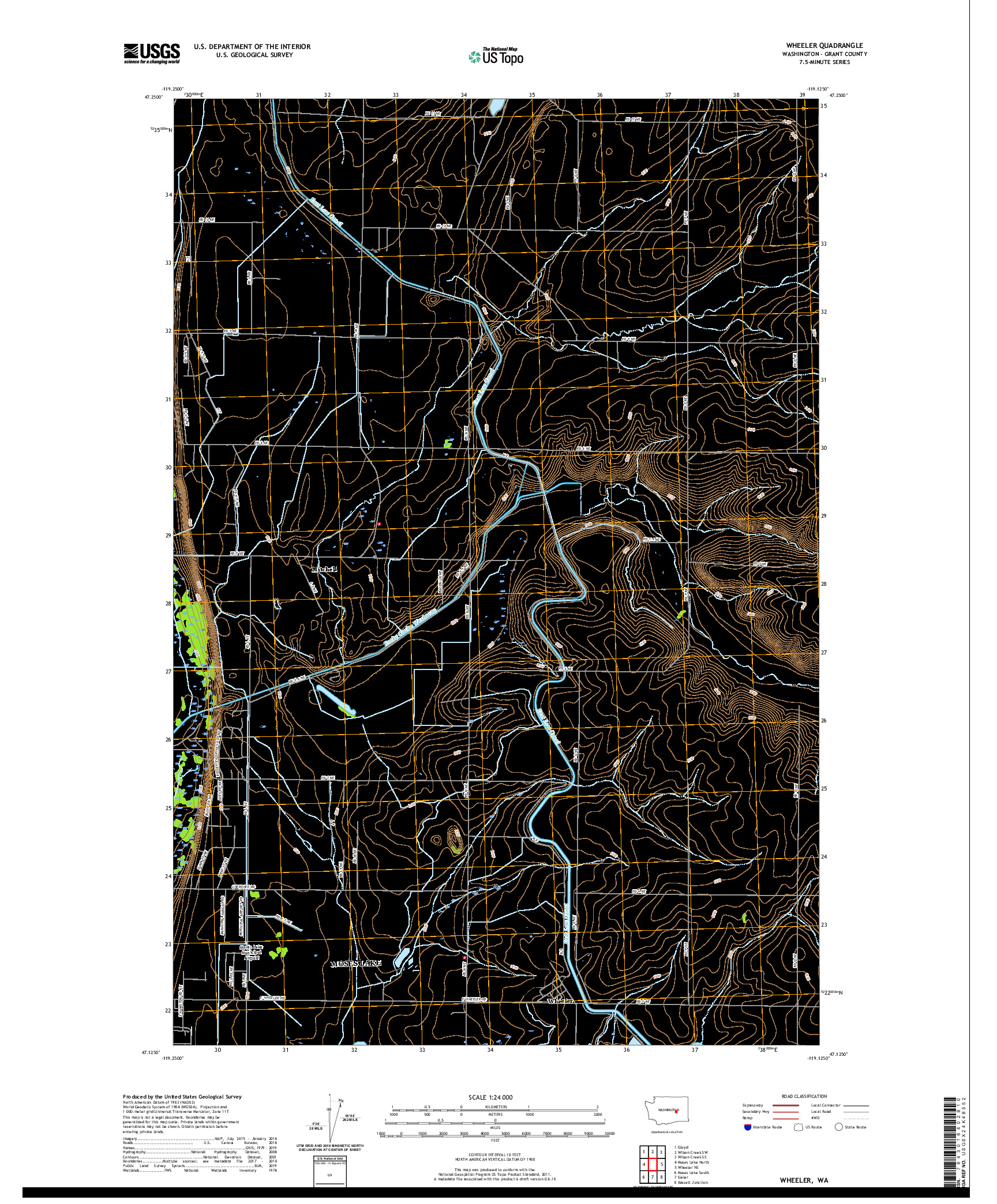 USGS US TOPO 7.5-MINUTE MAP FOR WHEELER, WA 2020