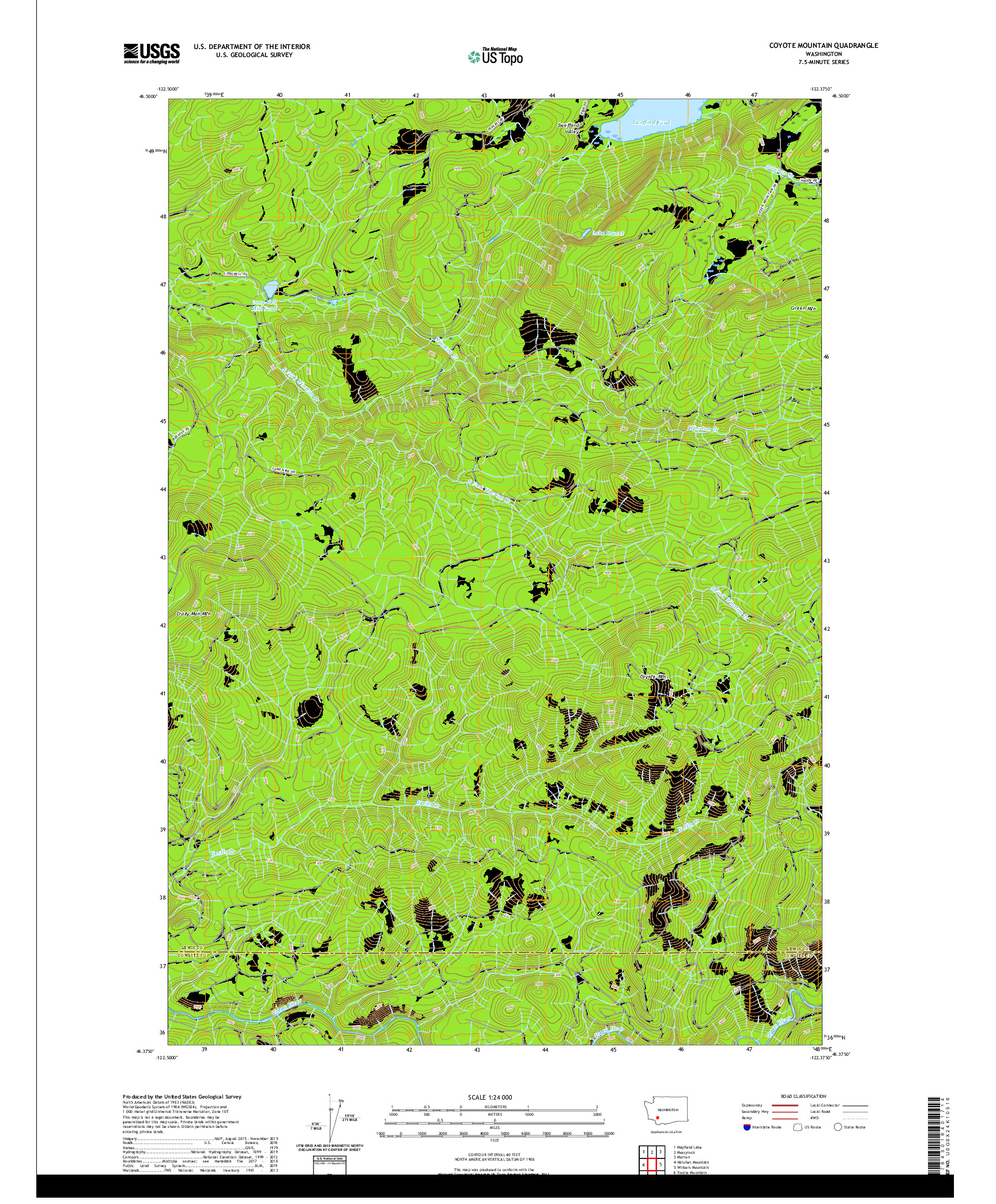 USGS US TOPO 7.5-MINUTE MAP FOR COYOTE MOUNTAIN, WA 2020