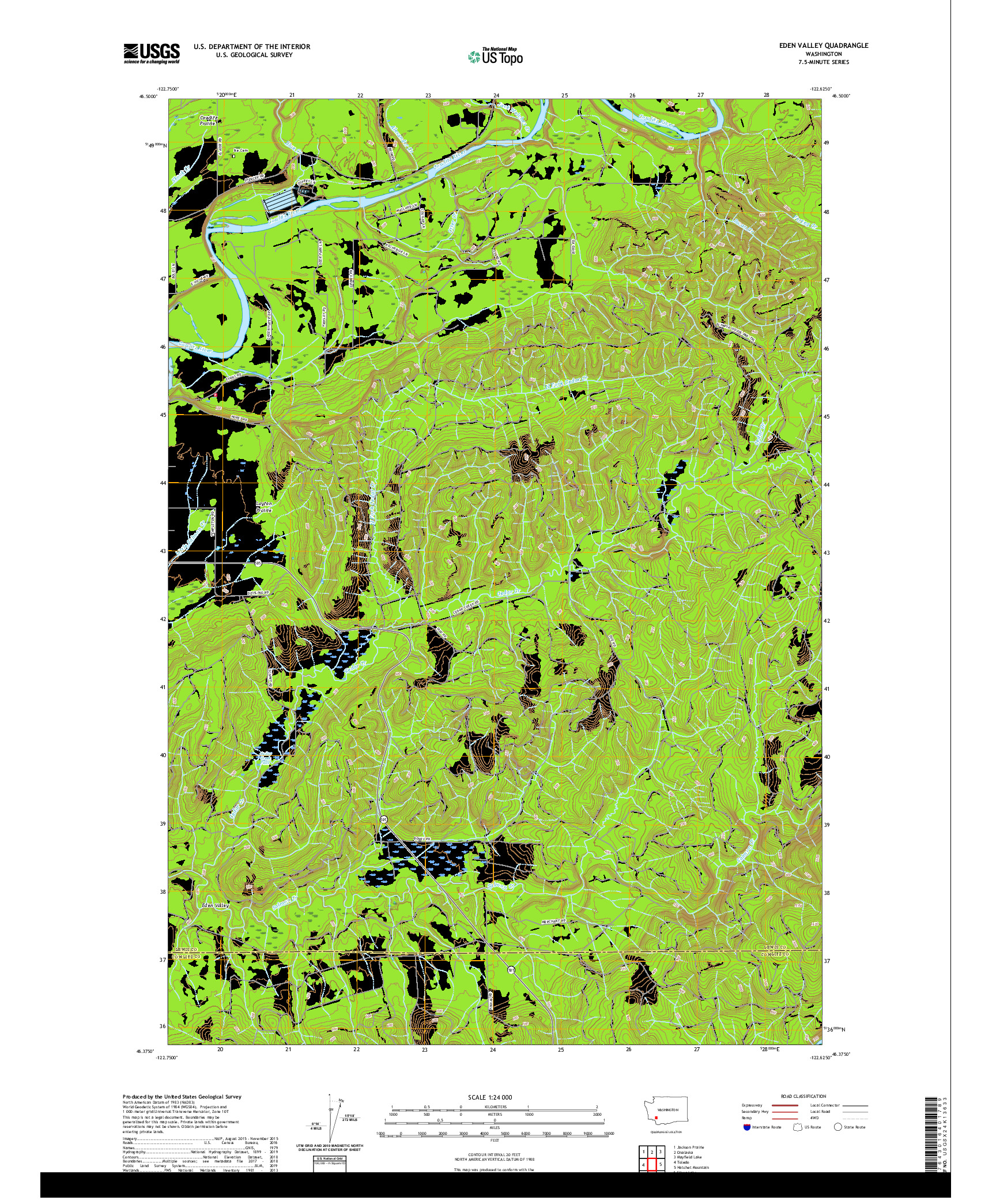 USGS US TOPO 7.5-MINUTE MAP FOR EDEN VALLEY, WA 2020