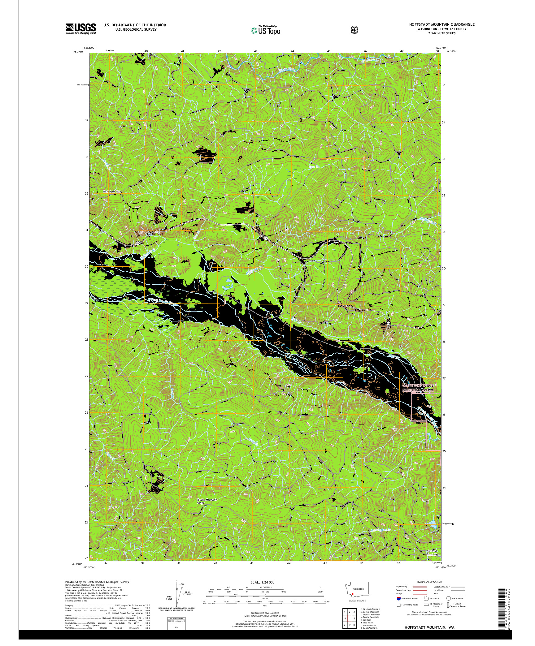 USGS US TOPO 7.5-MINUTE MAP FOR HOFFSTADT MOUNTAIN, WA 2020