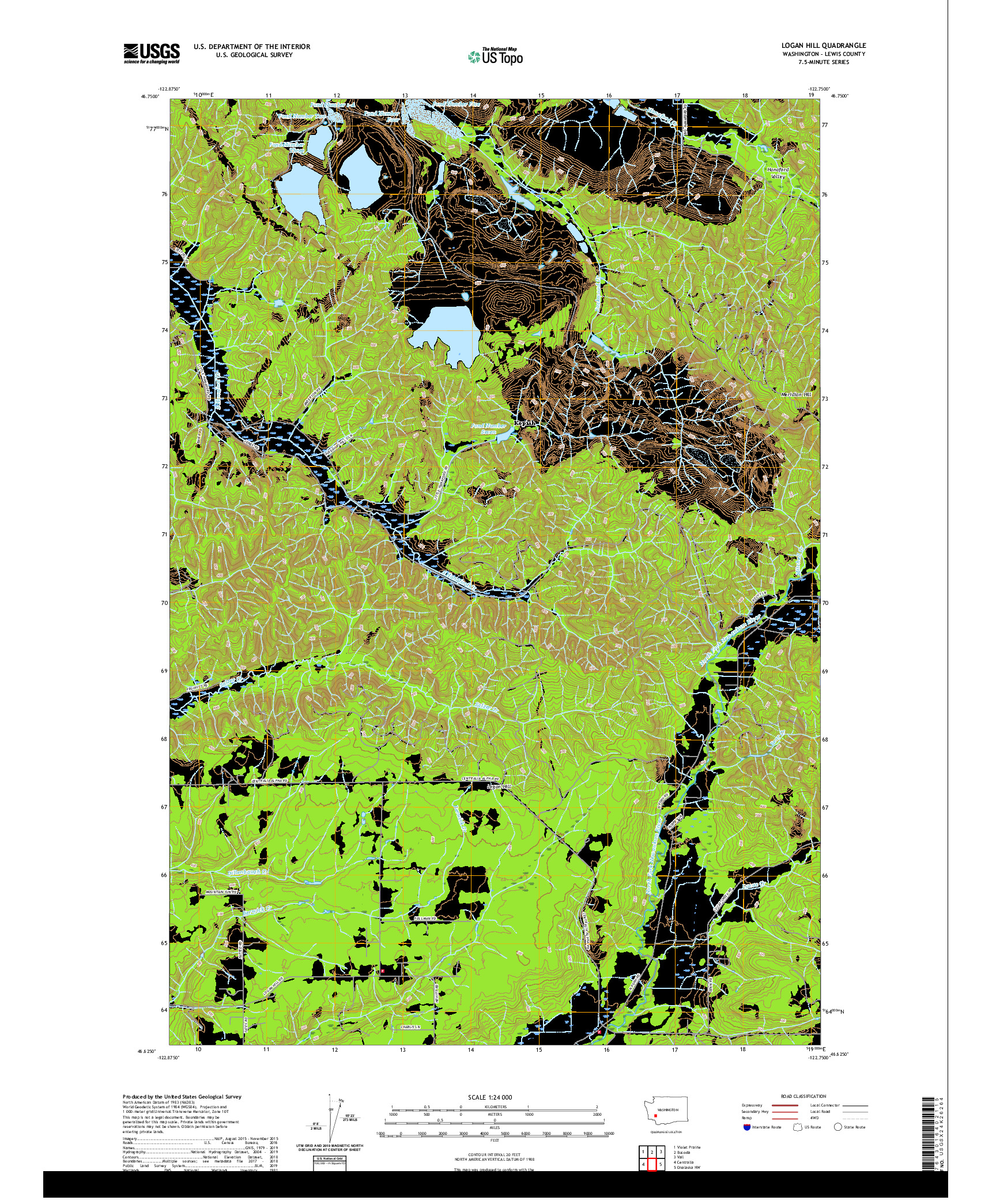 USGS US TOPO 7.5-MINUTE MAP FOR LOGAN HILL, WA 2020