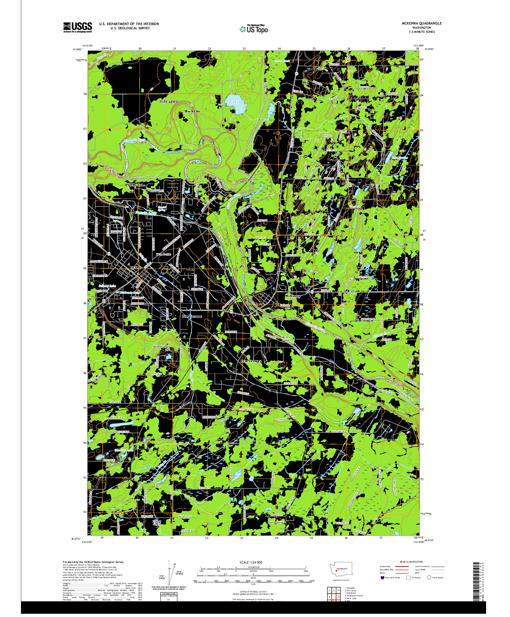 USGS US TOPO 7.5-MINUTE MAP FOR MCKENNA, WA 2020