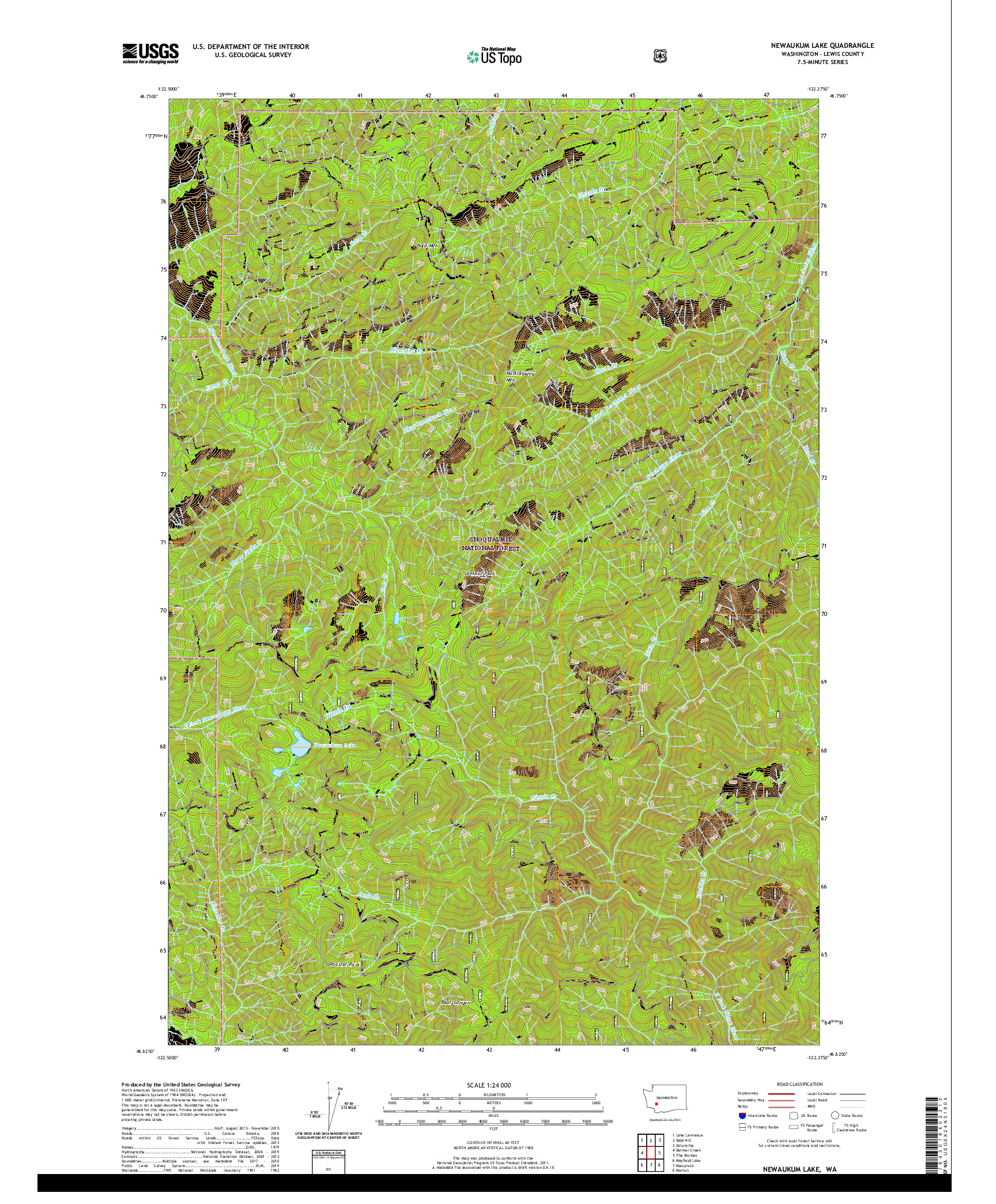 USGS US TOPO 7.5-MINUTE MAP FOR NEWAUKUM LAKE, WA 2020