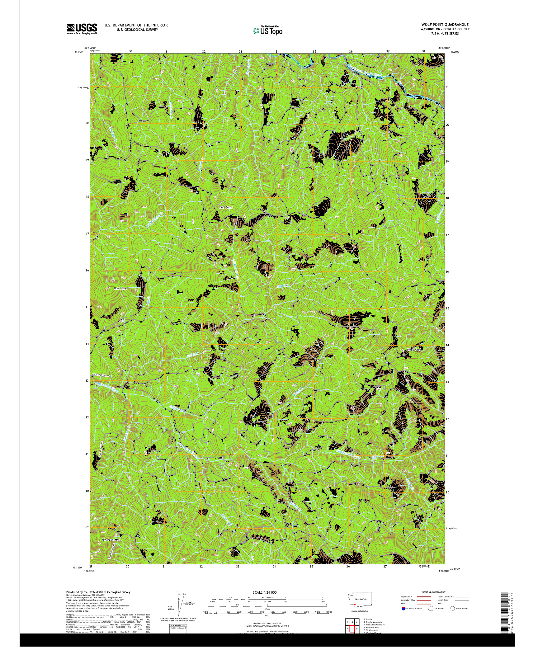 USGS US TOPO 7.5-MINUTE MAP FOR WOLF POINT, WA 2020