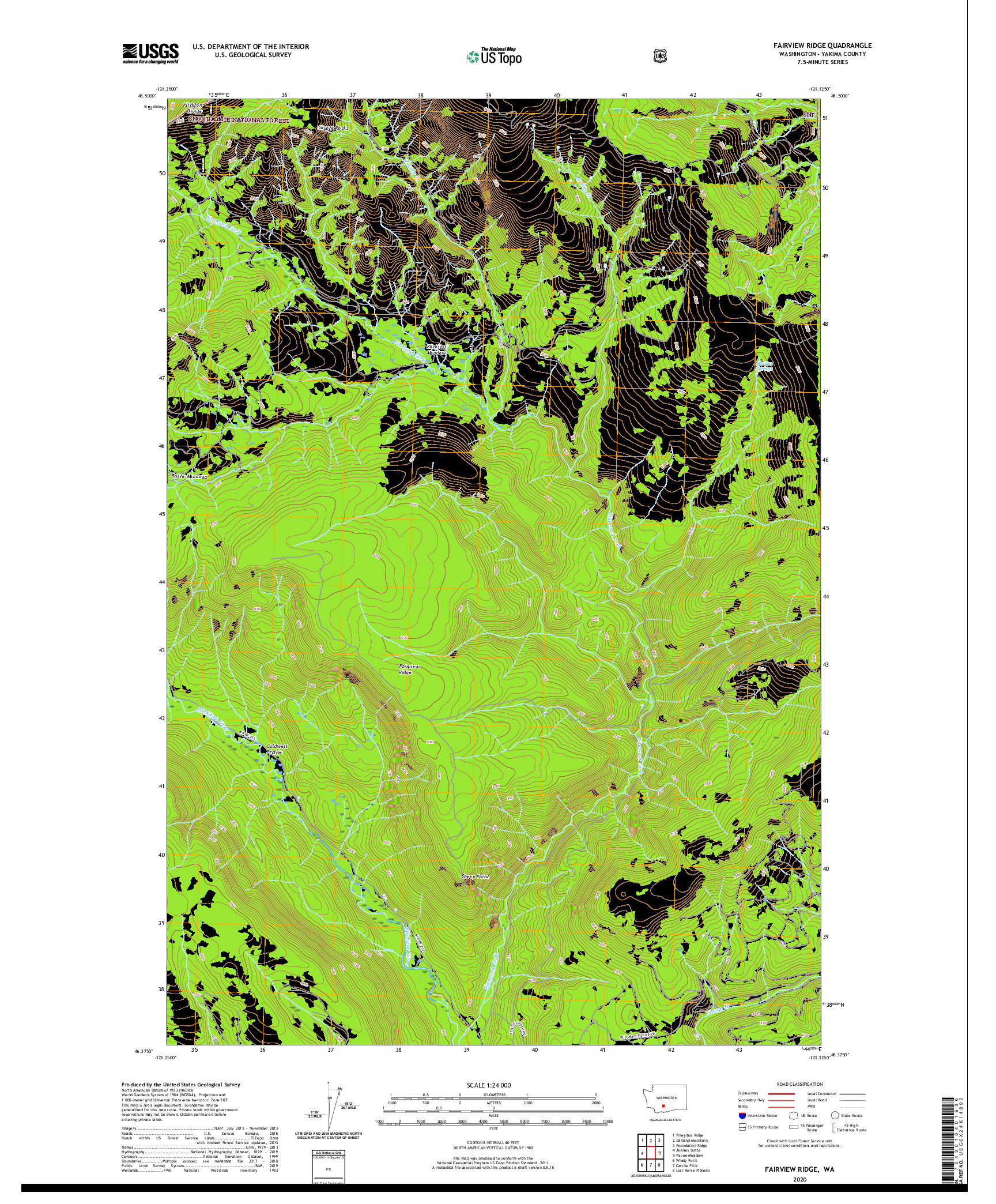 USGS US TOPO 7.5-MINUTE MAP FOR FAIRVIEW RIDGE, WA 2020