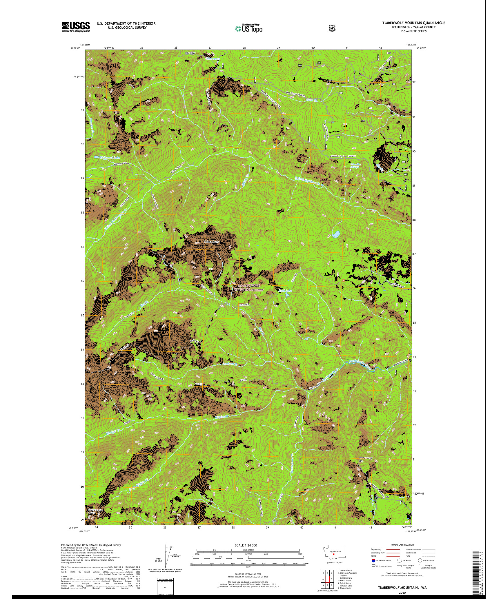USGS US TOPO 7.5-MINUTE MAP FOR TIMBERWOLF MOUNTAIN, WA 2020
