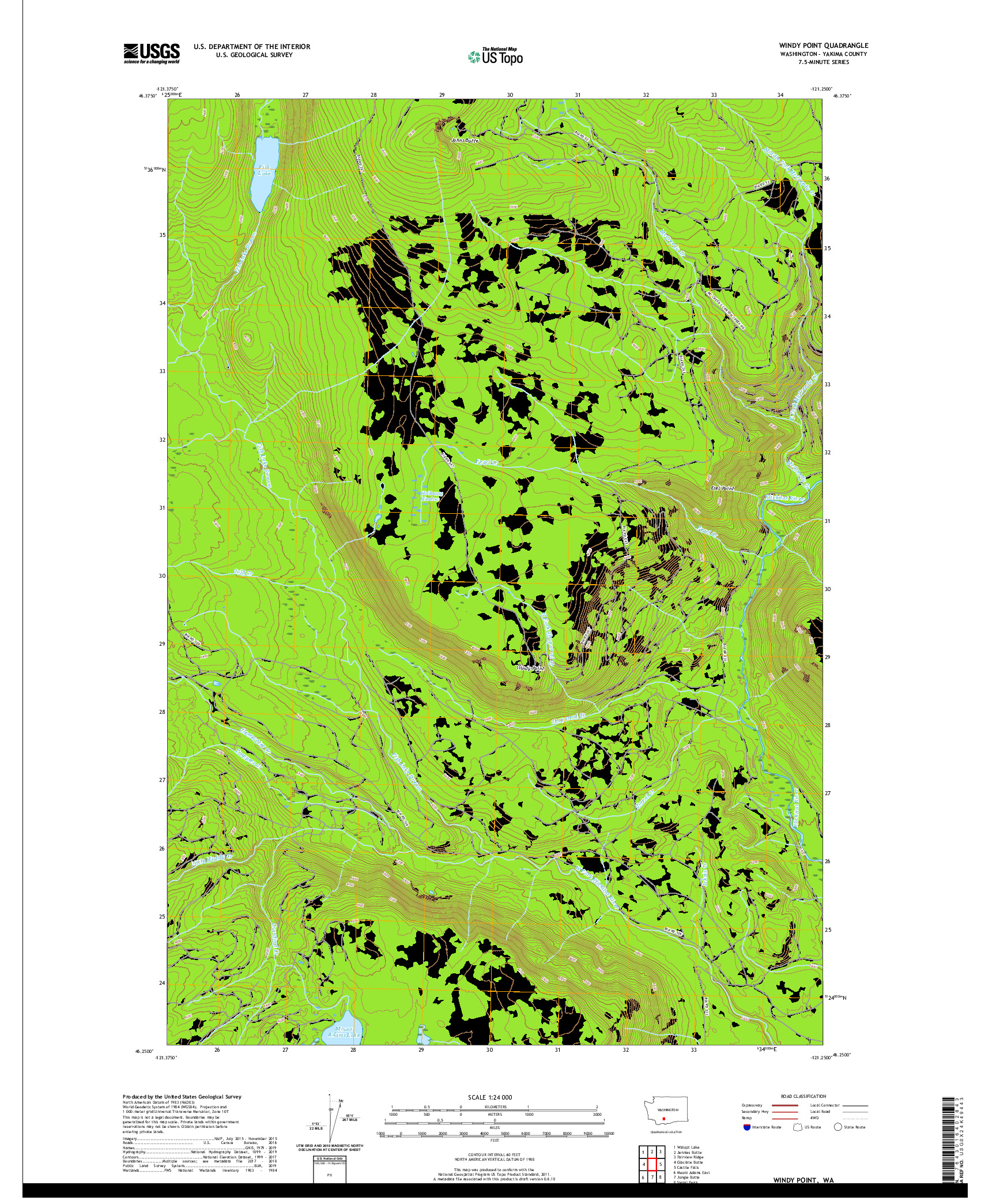 USGS US TOPO 7.5-MINUTE MAP FOR WINDY POINT, WA 2020