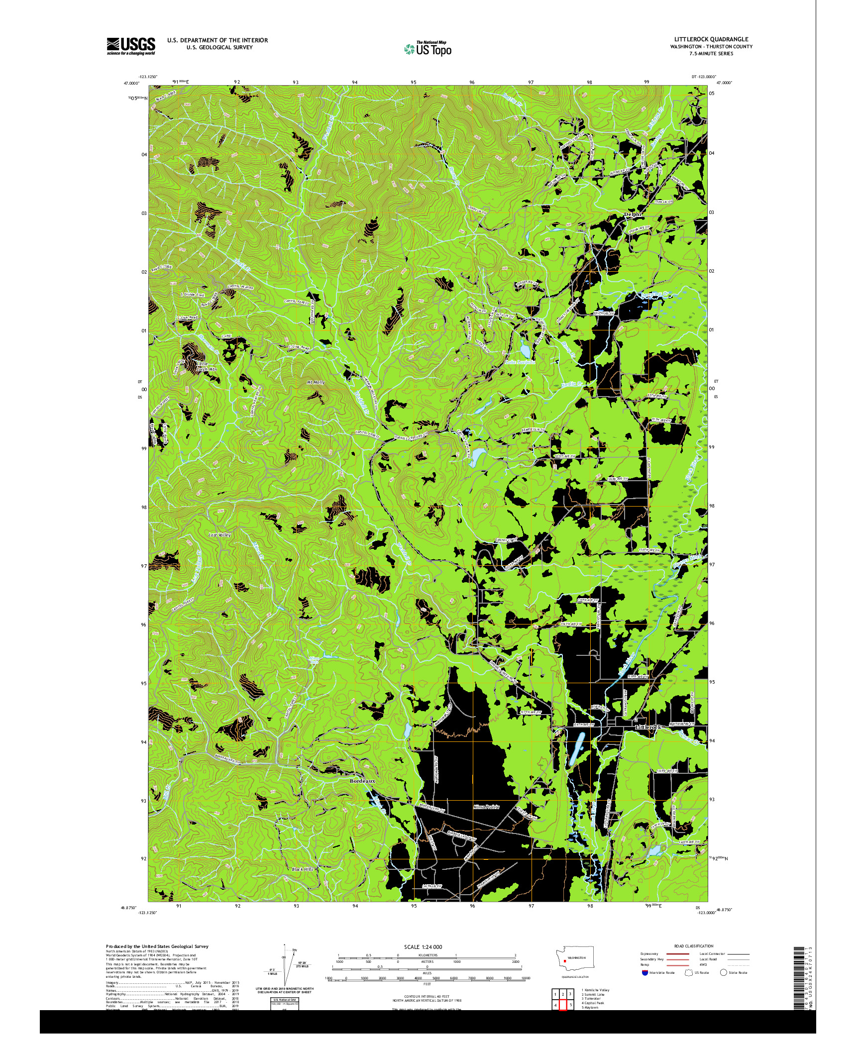 USGS US TOPO 7.5-MINUTE MAP FOR LITTLEROCK, WA 2020