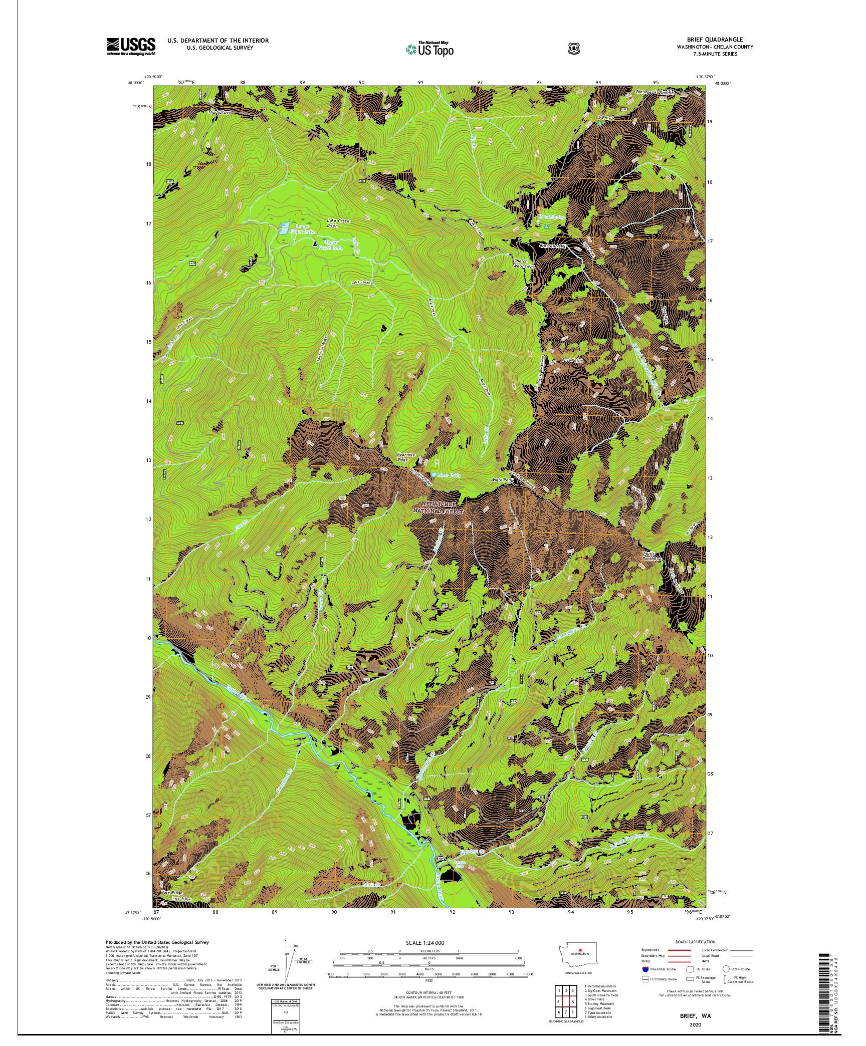 USGS US TOPO 7.5-MINUTE MAP FOR BRIEF, WA 2020