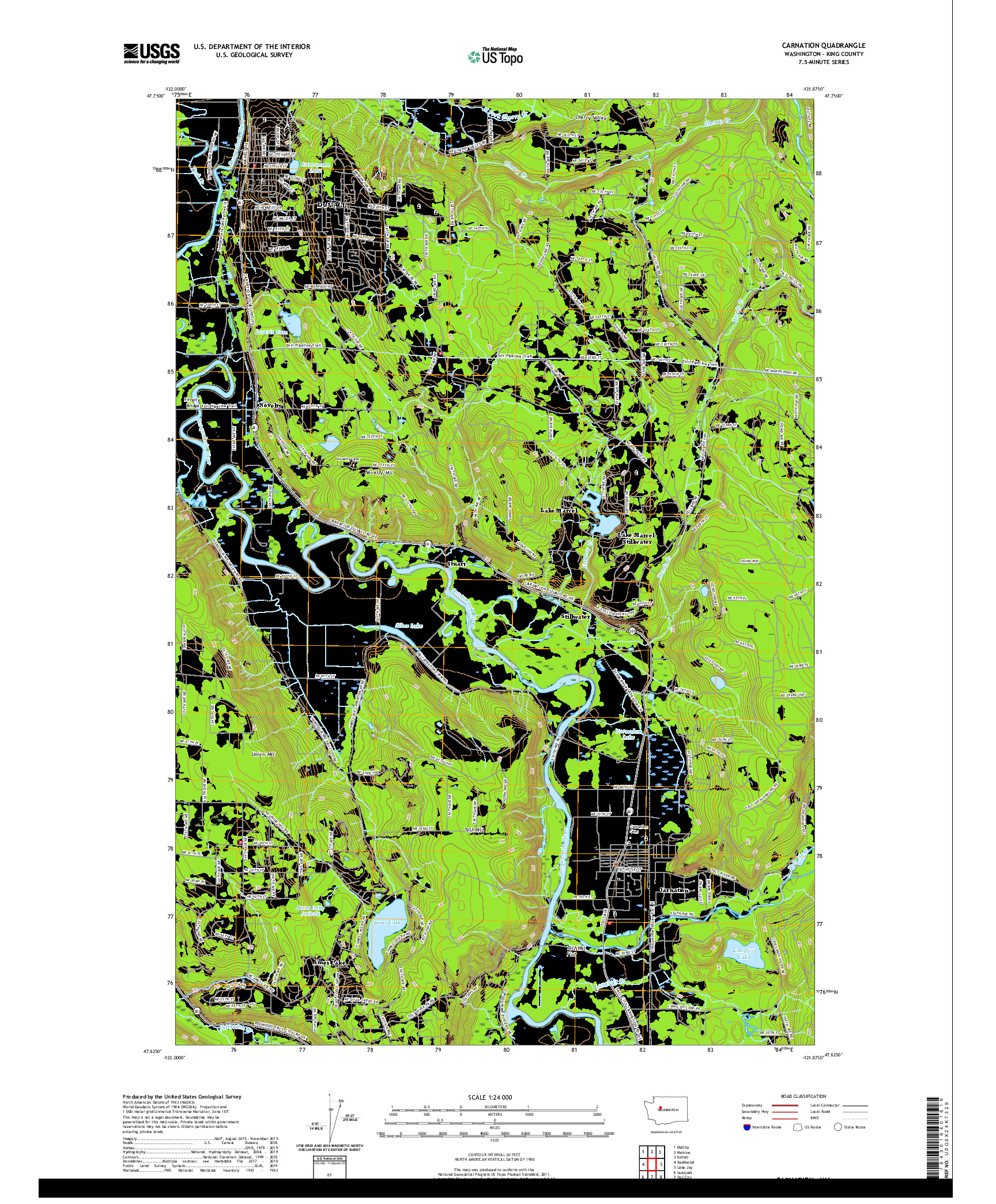 USGS US TOPO 7.5-MINUTE MAP FOR CARNATION, WA 2020