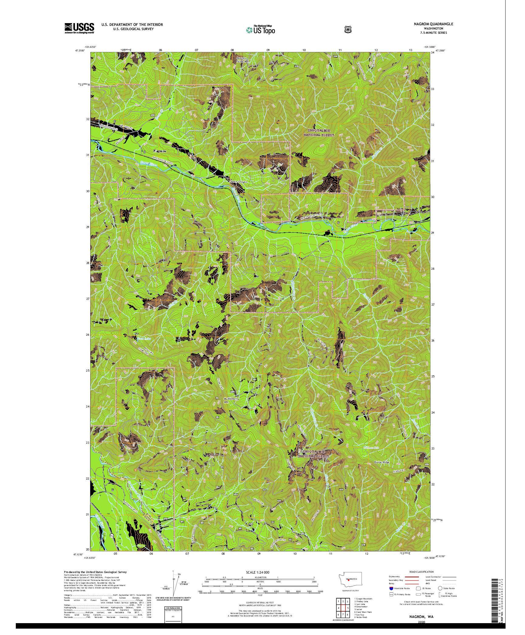 USGS US TOPO 7.5-MINUTE MAP FOR NAGROM, WA 2020