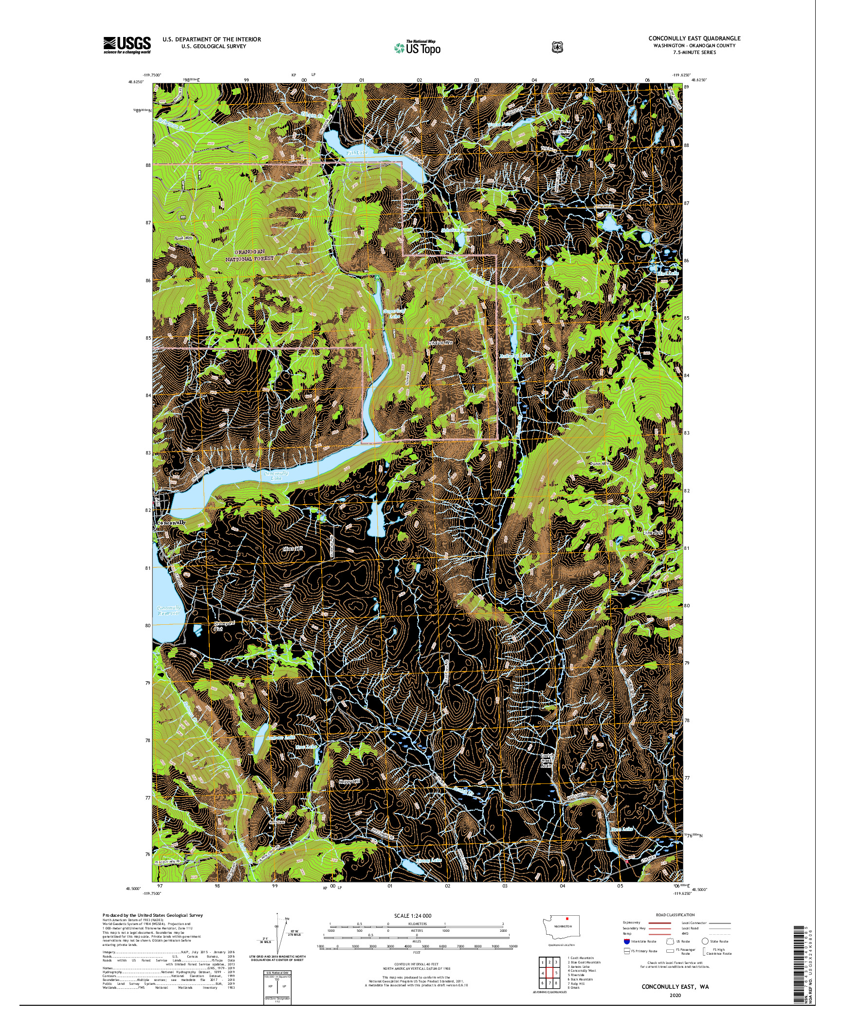 USGS US TOPO 7.5-MINUTE MAP FOR CONCONULLY EAST, WA 2020