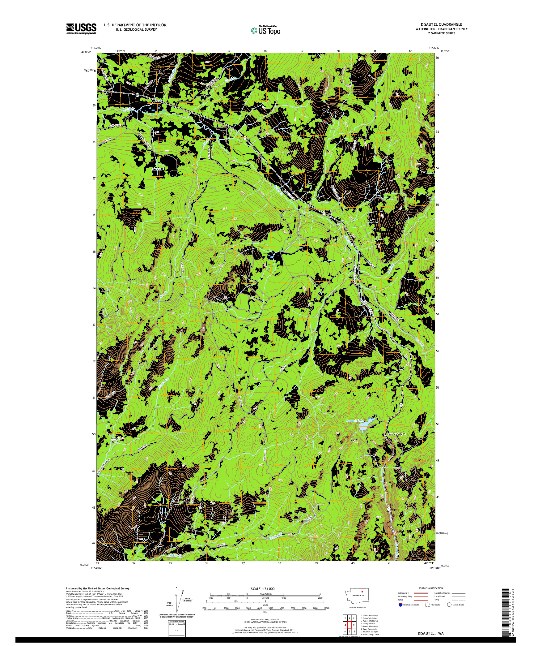 USGS US TOPO 7.5-MINUTE MAP FOR DISAUTEL, WA 2020