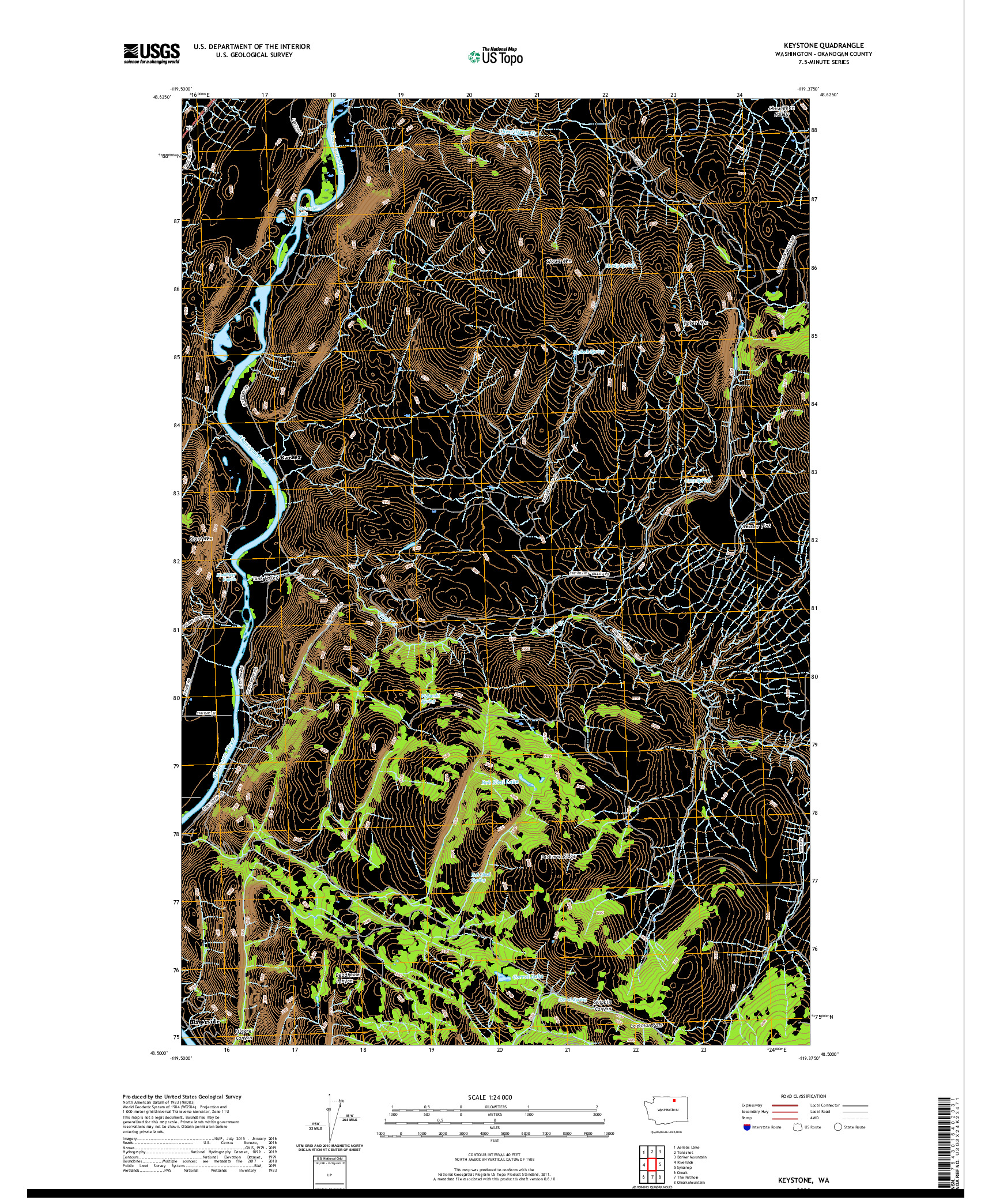 USGS US TOPO 7.5-MINUTE MAP FOR KEYSTONE, WA 2020