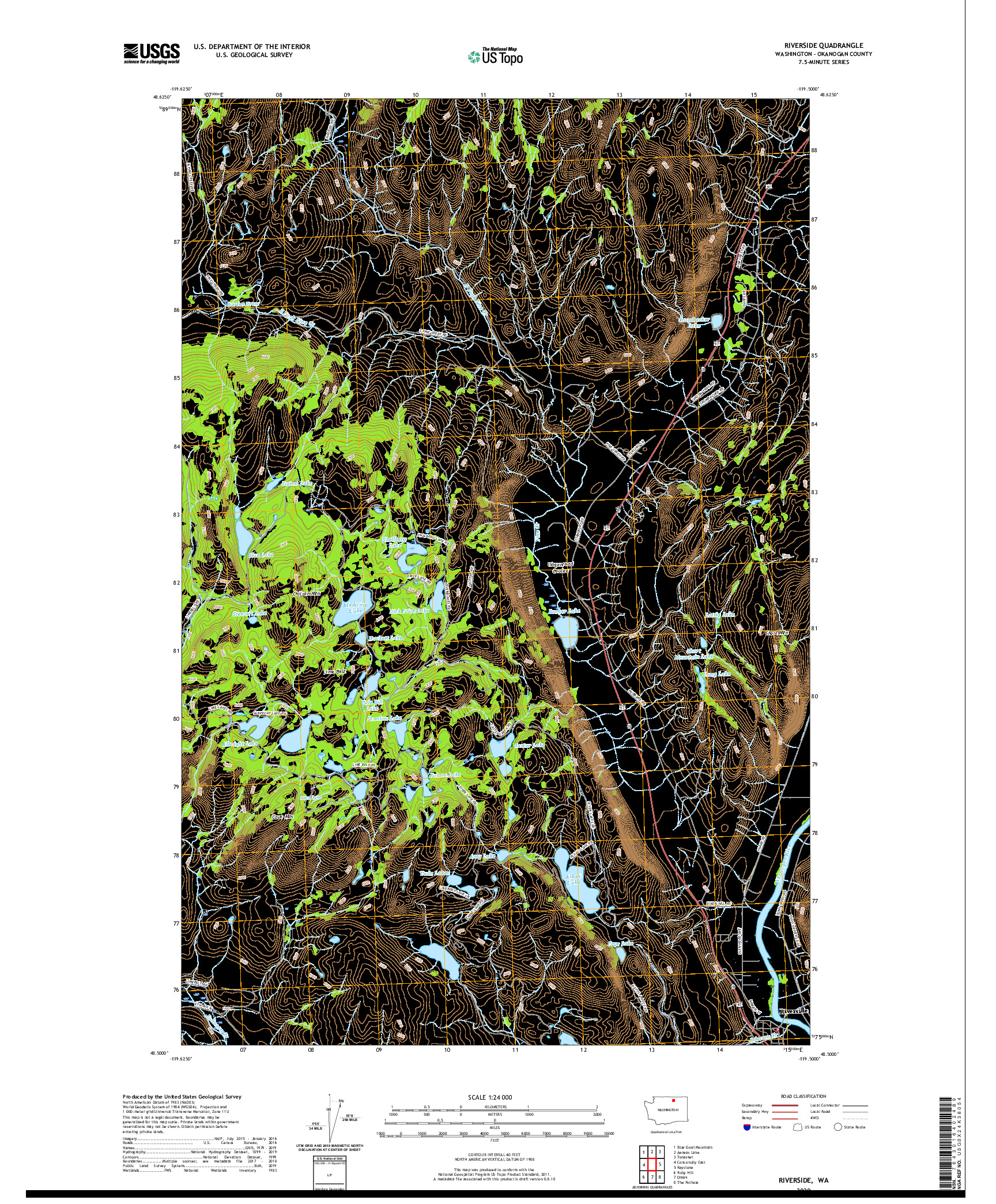 USGS US TOPO 7.5-MINUTE MAP FOR RIVERSIDE, WA 2020
