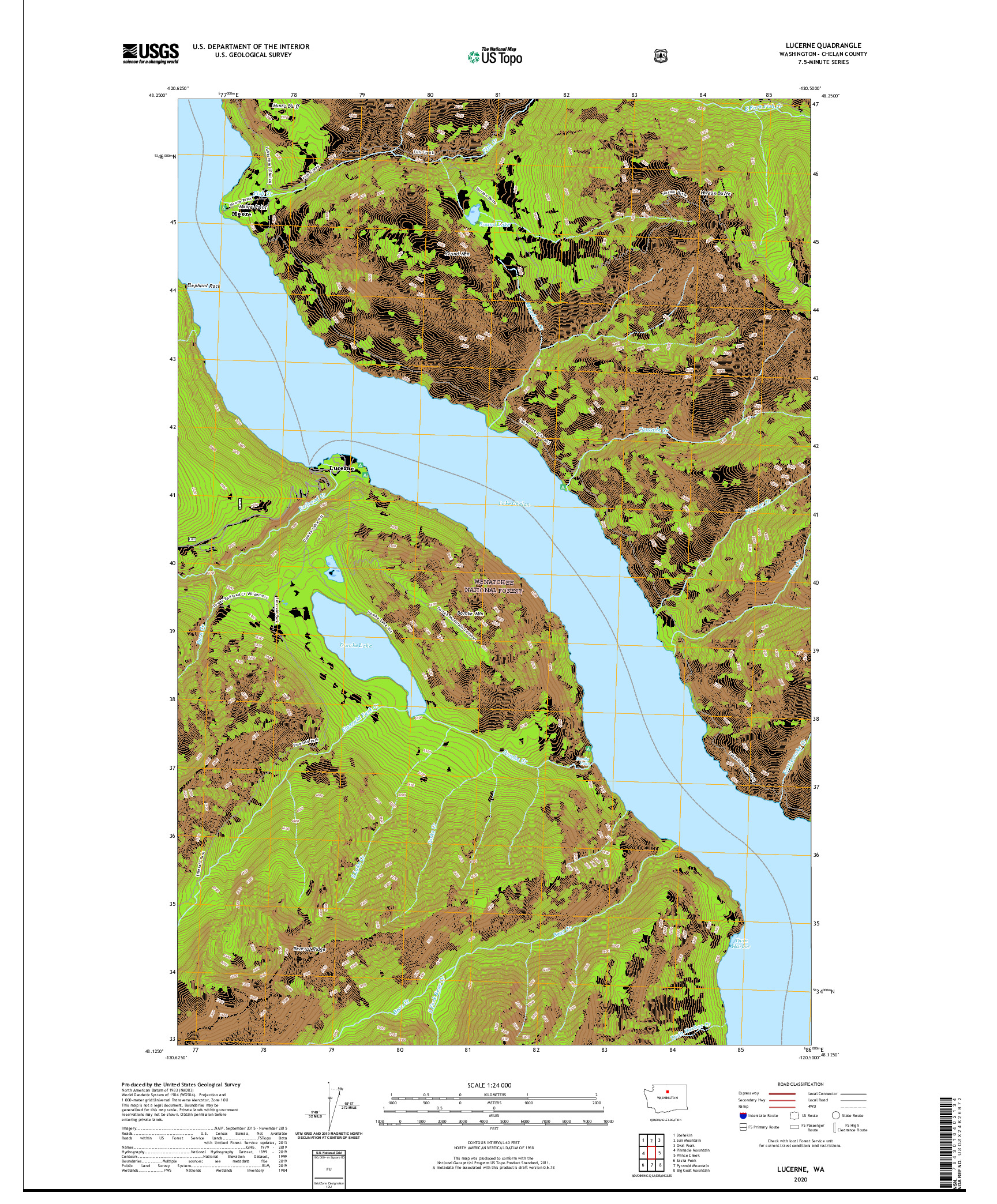 USGS US TOPO 7.5-MINUTE MAP FOR LUCERNE, WA 2020