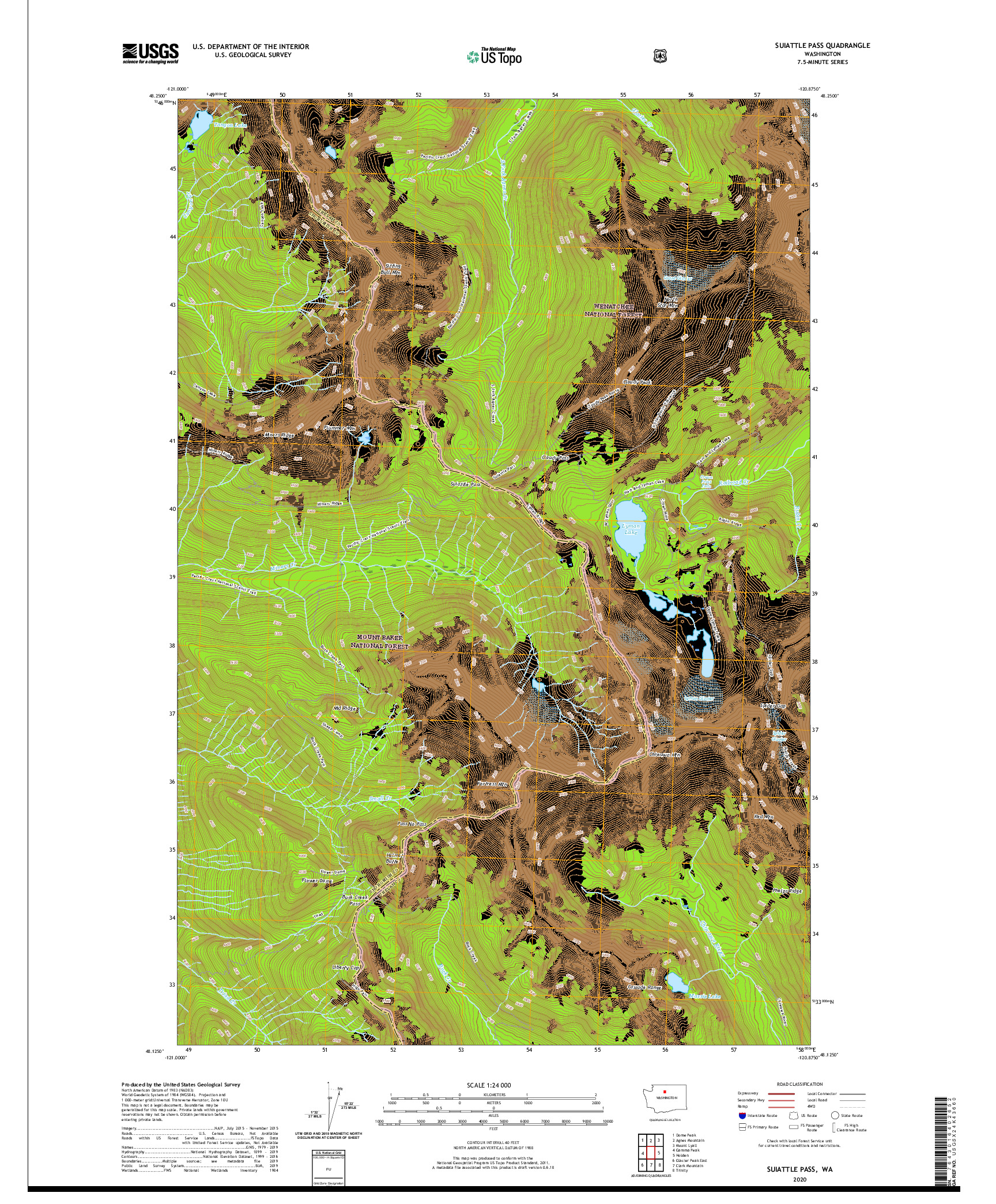 USGS US TOPO 7.5-MINUTE MAP FOR SUIATTLE PASS, WA 2020