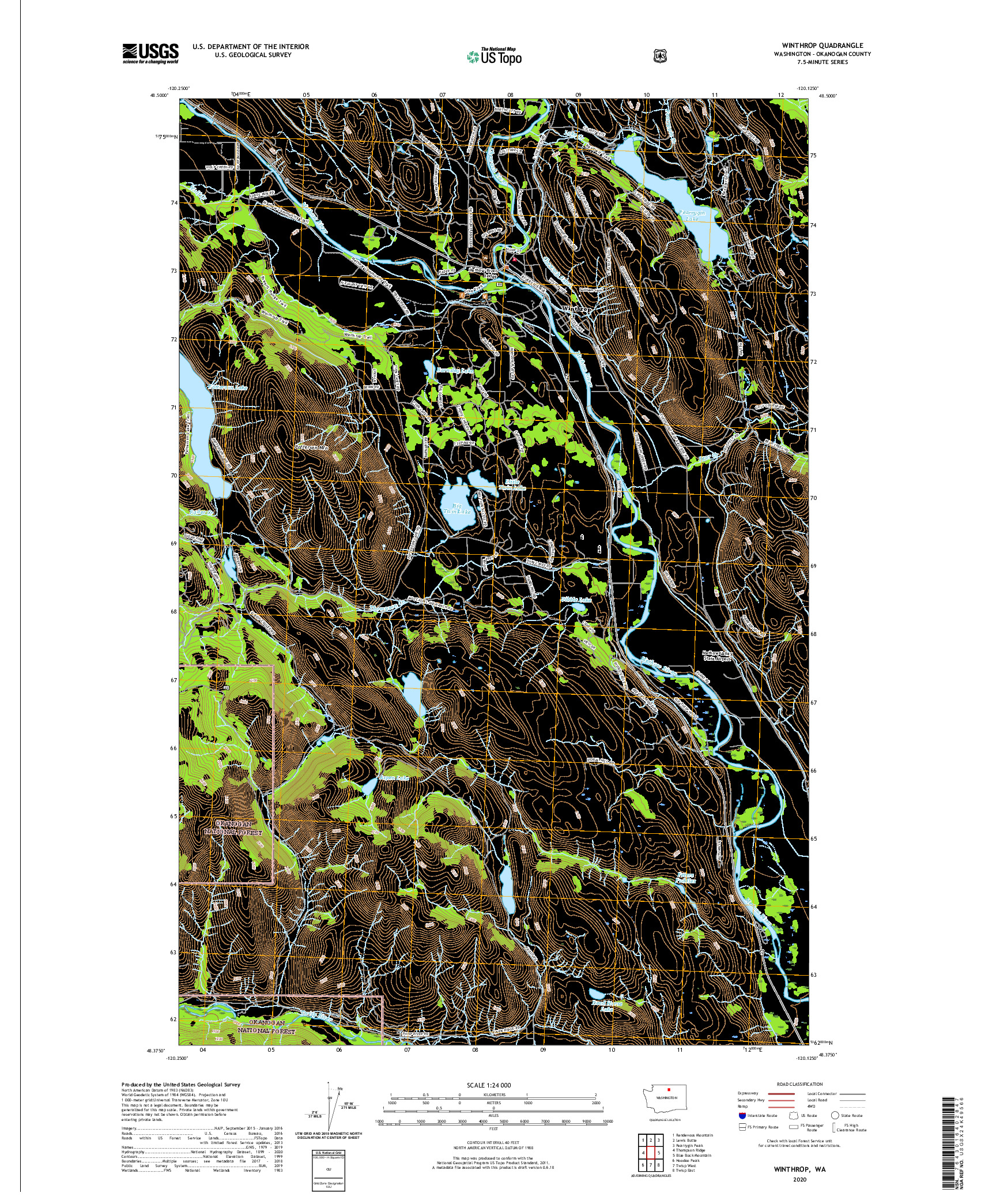 USGS US TOPO 7.5-MINUTE MAP FOR WINTHROP, WA 2020