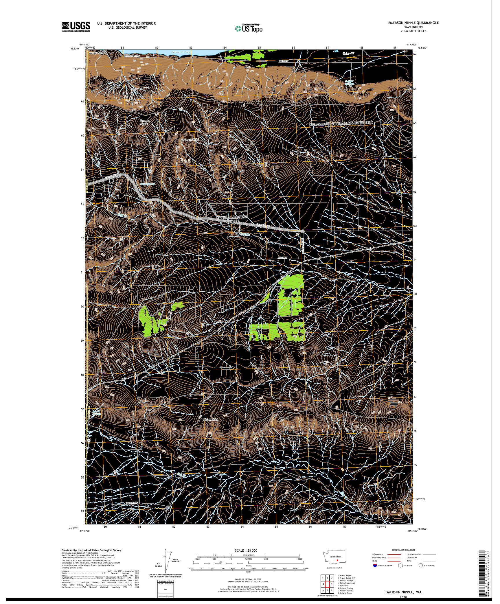 USGS US TOPO 7.5-MINUTE MAP FOR EMERSON NIPPLE, WA 2020