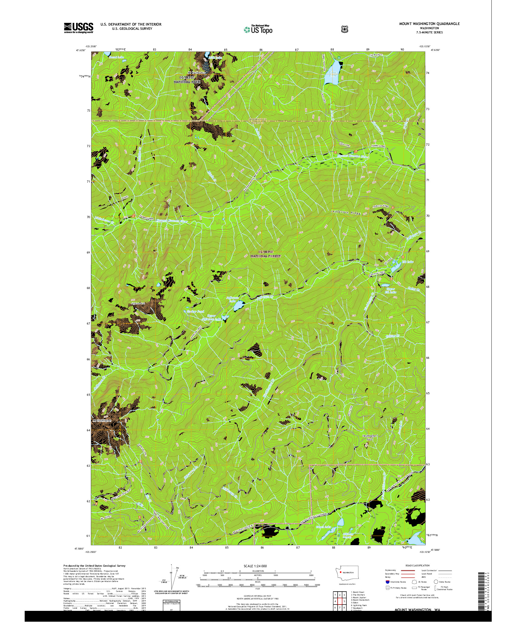 USGS US TOPO 7.5-MINUTE MAP FOR MOUNT WASHINGTON, WA 2020