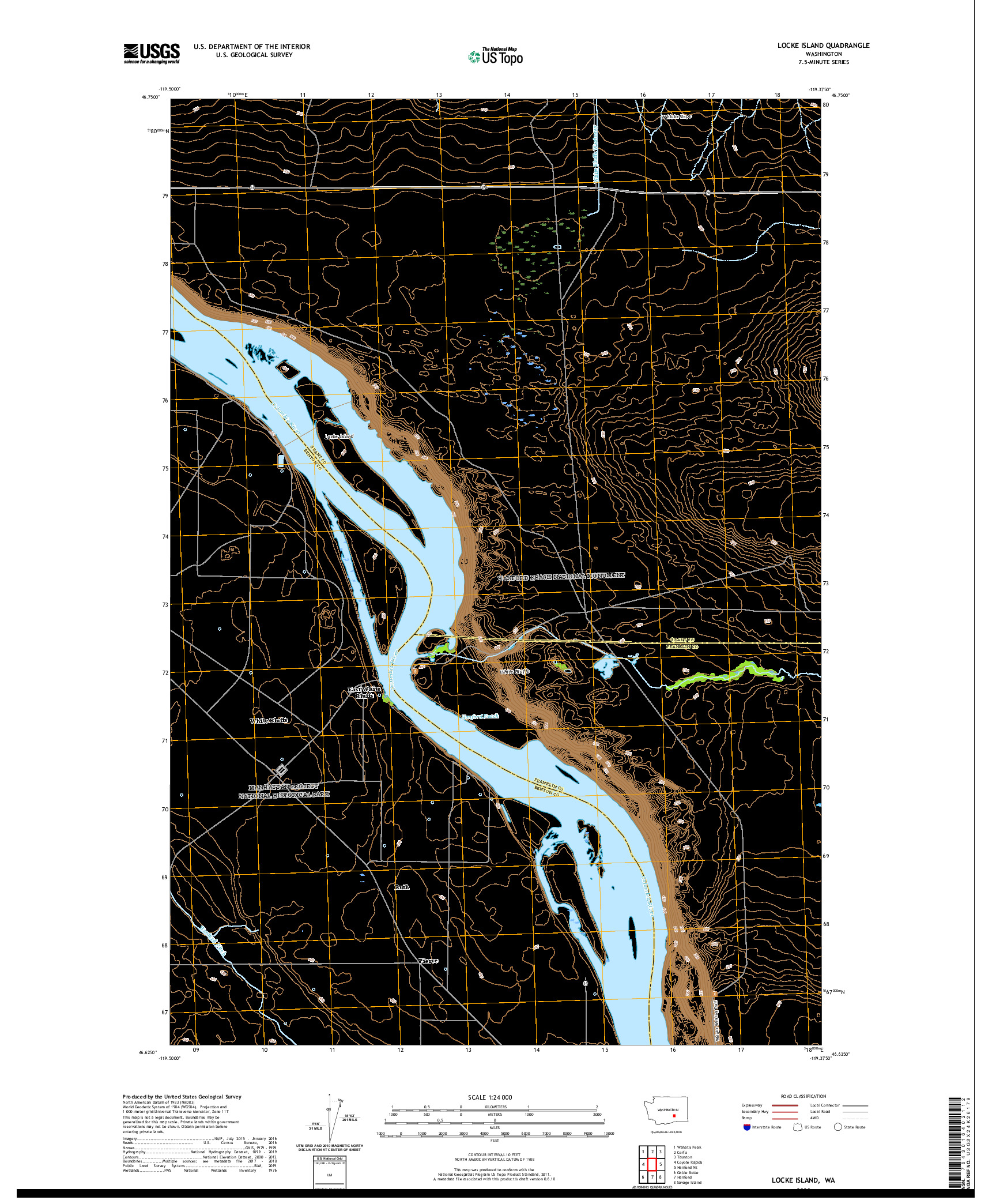 USGS US TOPO 7.5-MINUTE MAP FOR LOCKE ISLAND, WA 2020