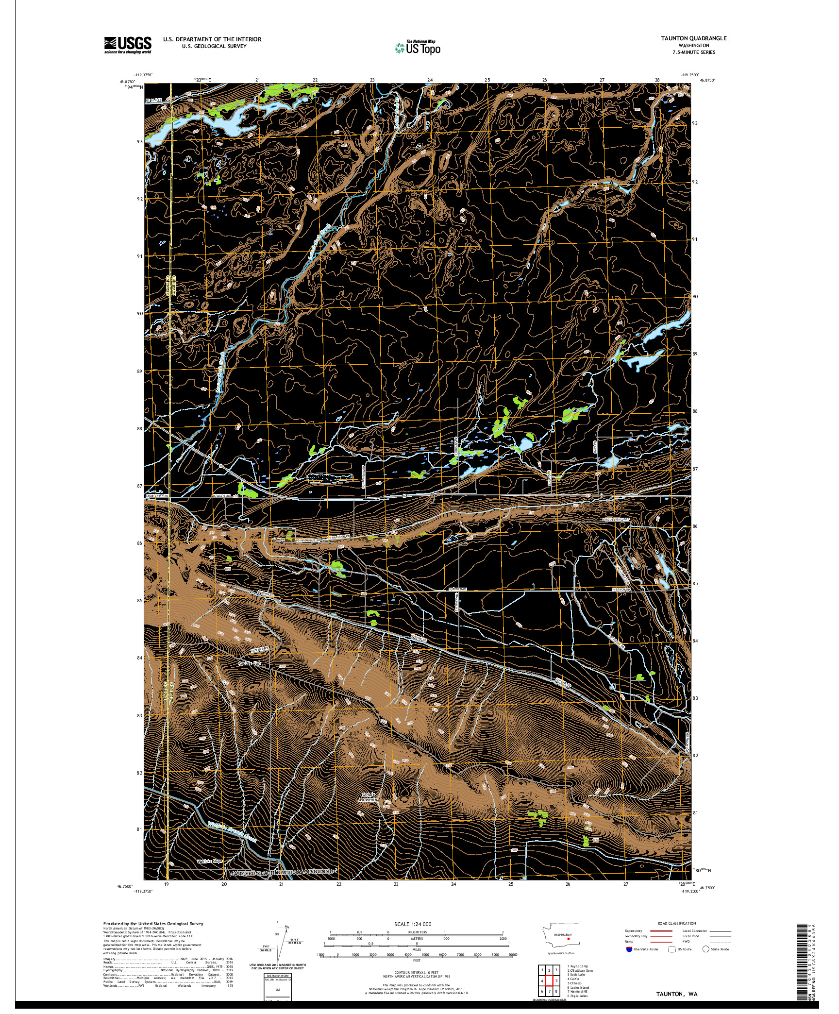 USGS US TOPO 7.5-MINUTE MAP FOR TAUNTON, WA 2020