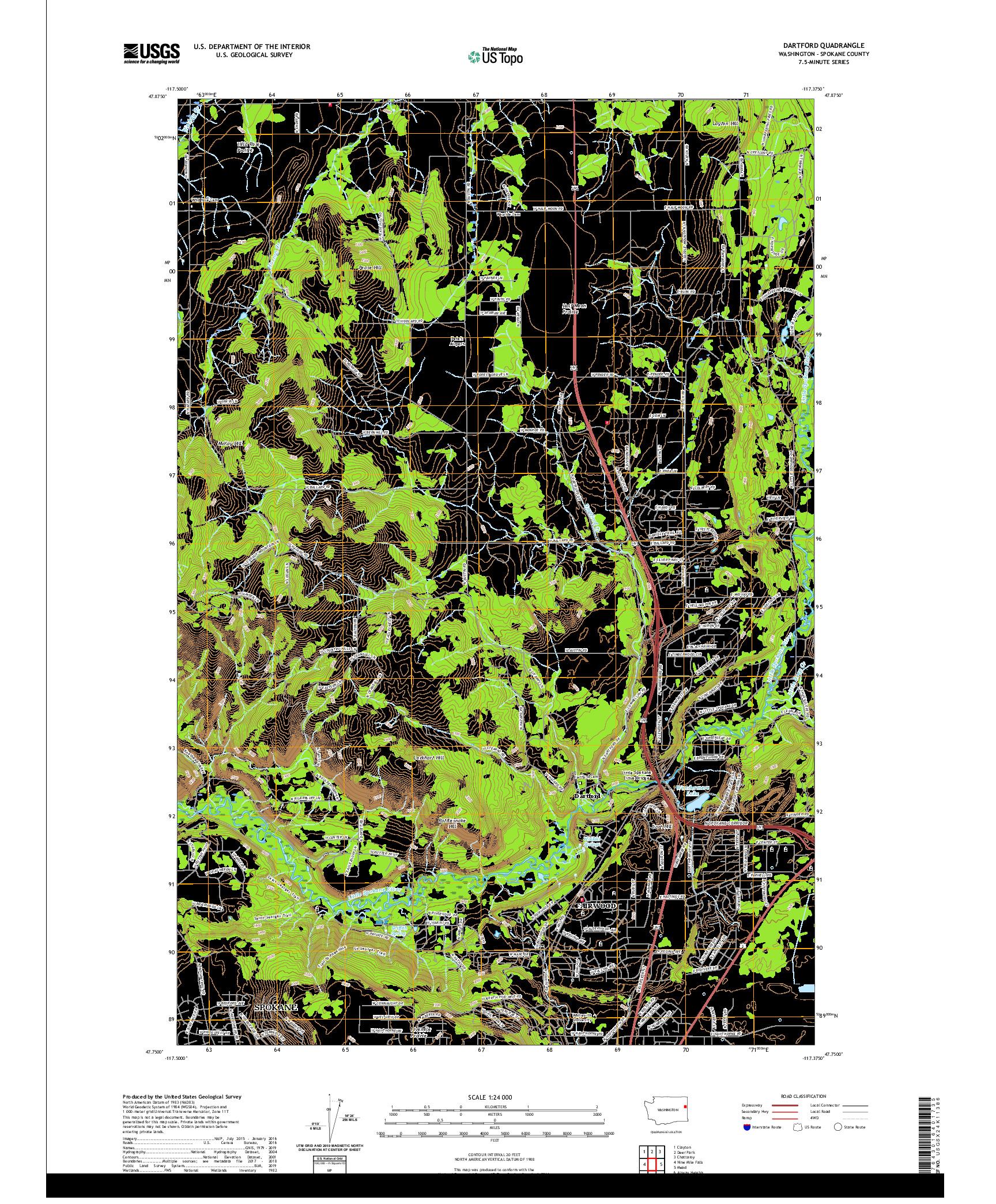 USGS US TOPO 7.5-MINUTE MAP FOR DARTFORD, WA 2020