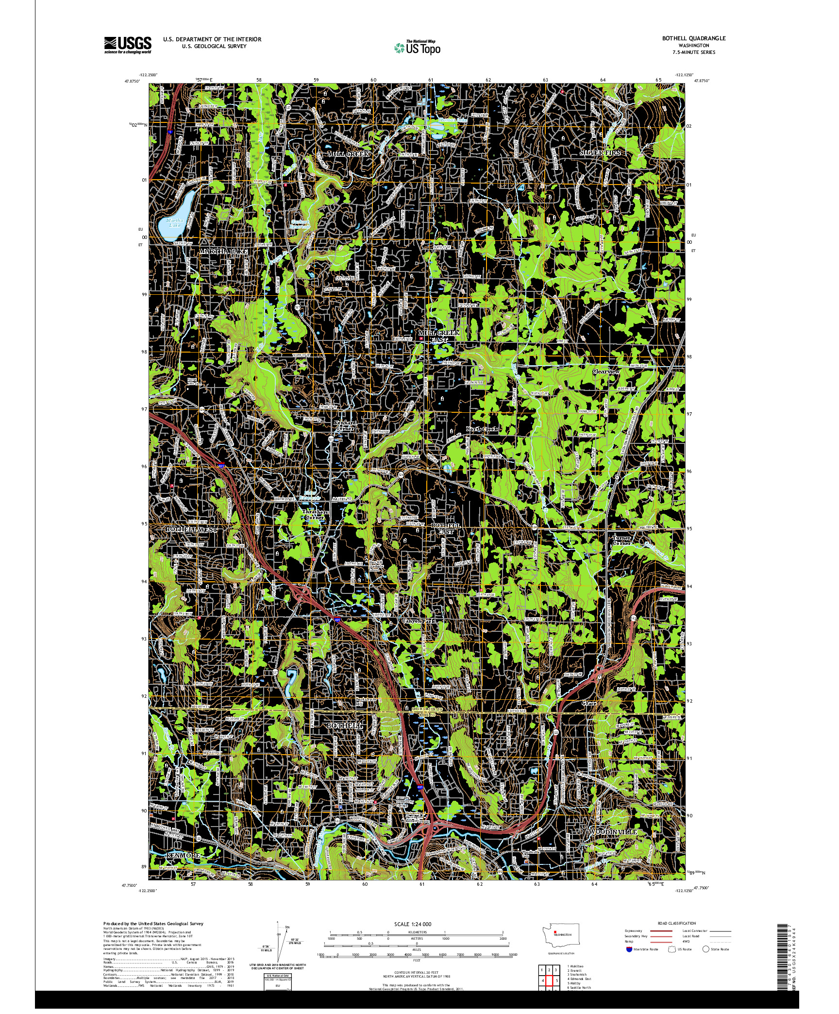 USGS US TOPO 7.5-MINUTE MAP FOR BOTHELL, WA 2020