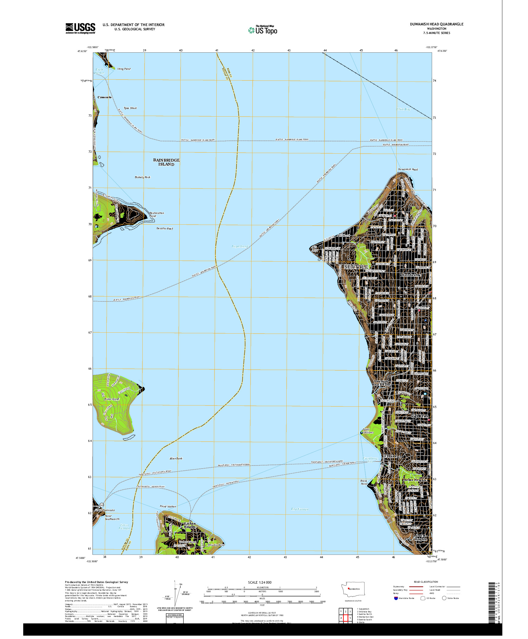 USGS US TOPO 7.5-MINUTE MAP FOR DUWAMISH HEAD, WA 2020